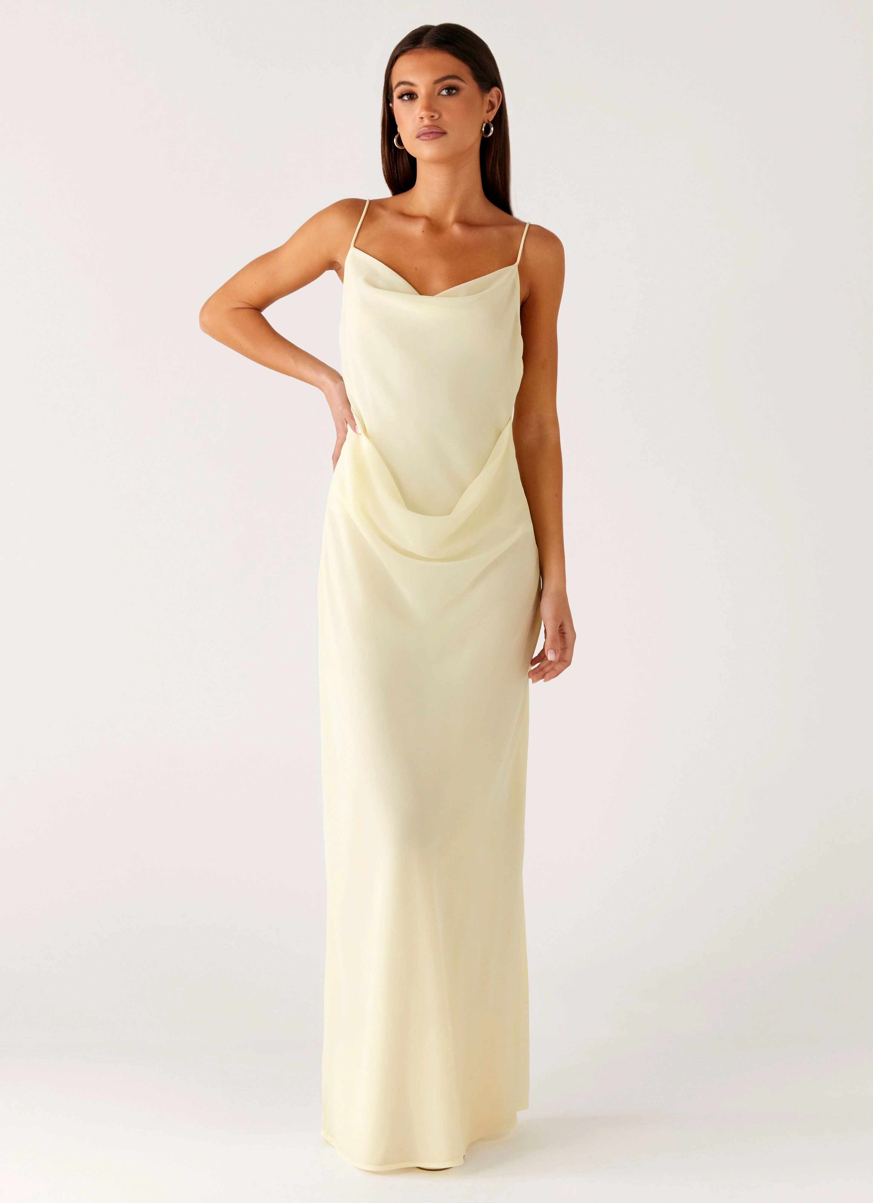 Lightweight Fabric Beachwear Oliana Maxi Dress - Yellow