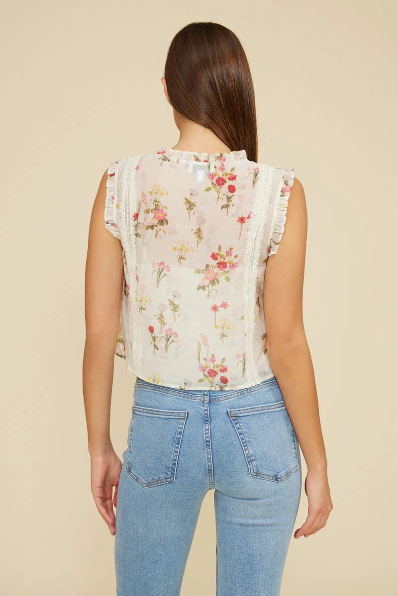 Olina Floral Top Soft Knit