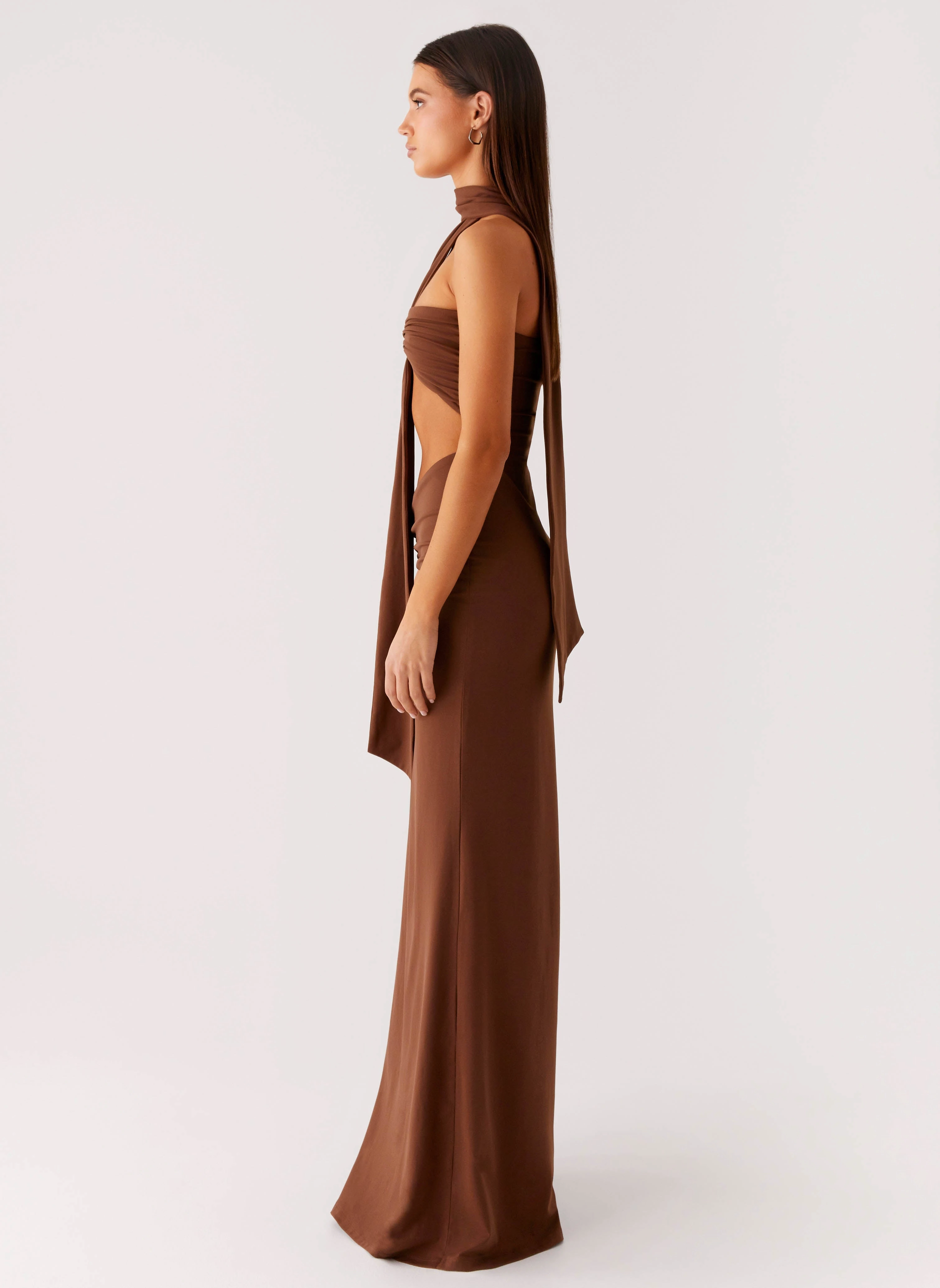 Olive Bloom Maxi Dress - Chocolate Bold Fashion Free Shape