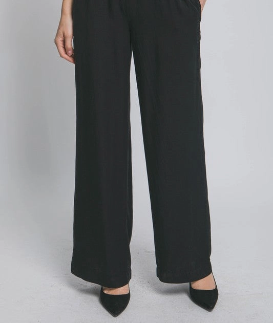 Breathable mesh lining Olivia Drawstring Waist Linen Pants