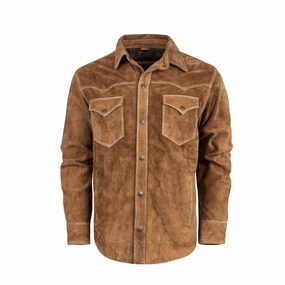 STS Ranchwear Mens Scottsdale Caramel Suede Leather Jacket Casual Work Look Practical Cold Piece
