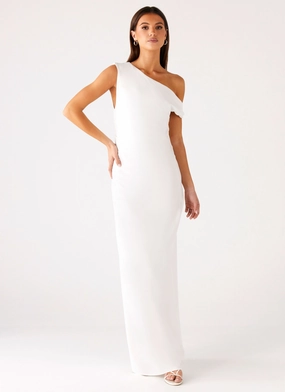 Mckenna Maxi Dress - White Trendy Cut Dinner Outfit