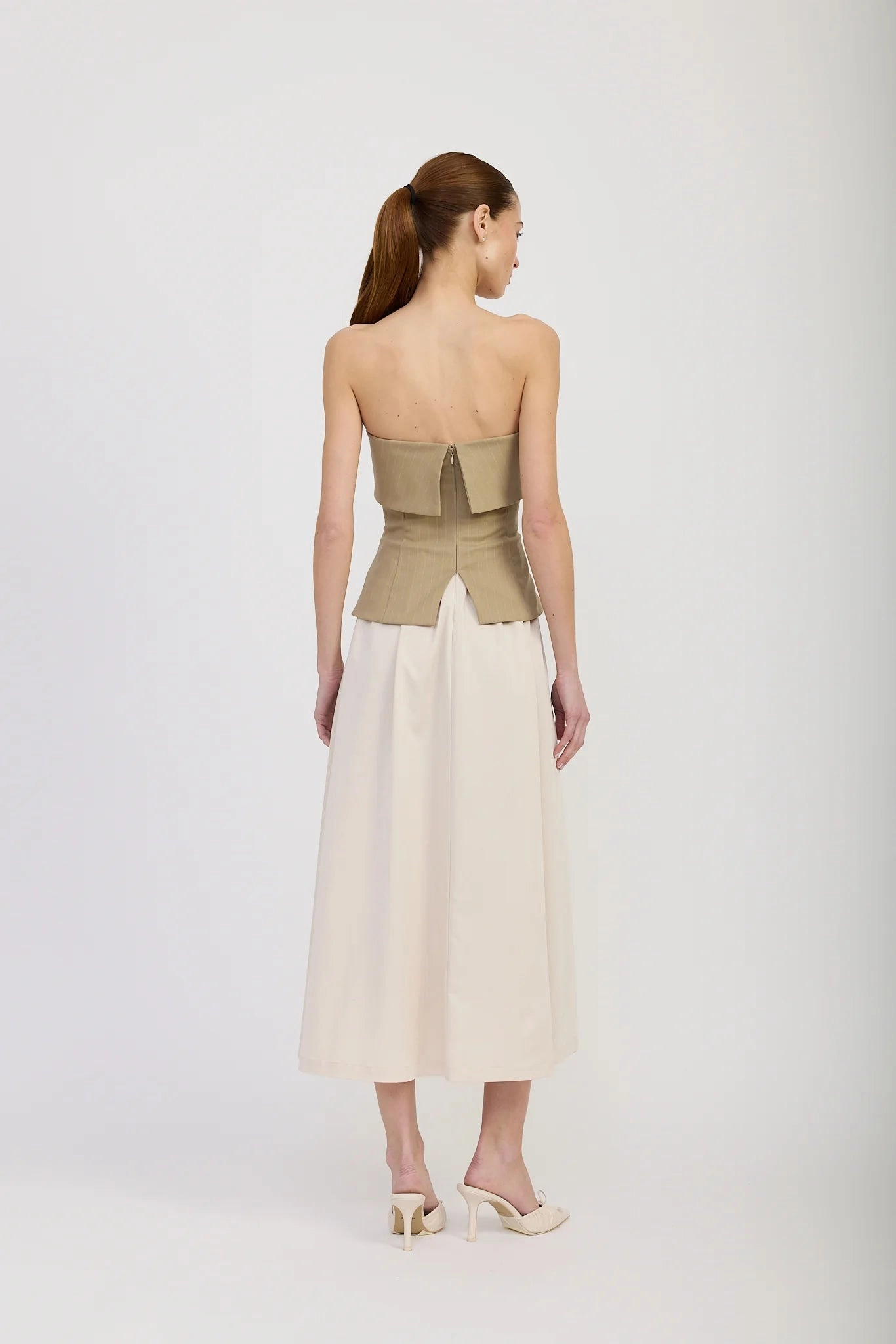 Plus Fit Festive Mood Arden Mixed Media Midi Dress