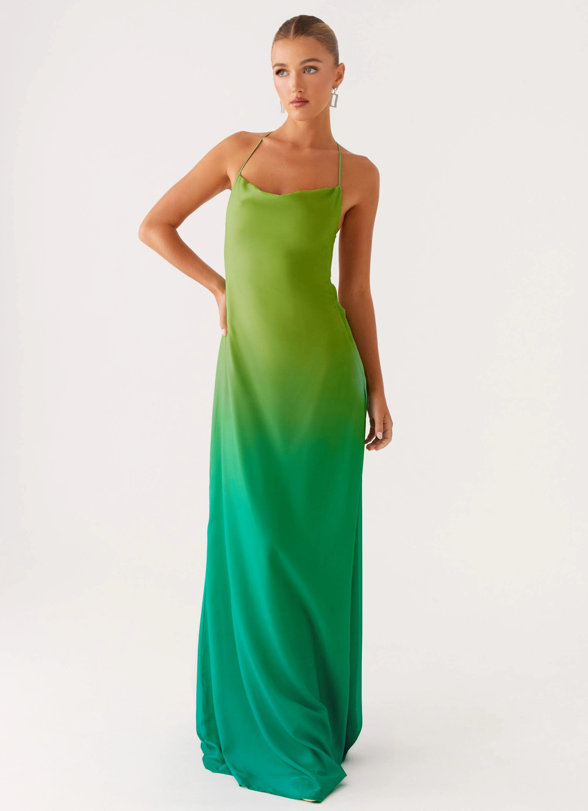 effortless grace Opposites Attract Maxi Dress - Green Ombre