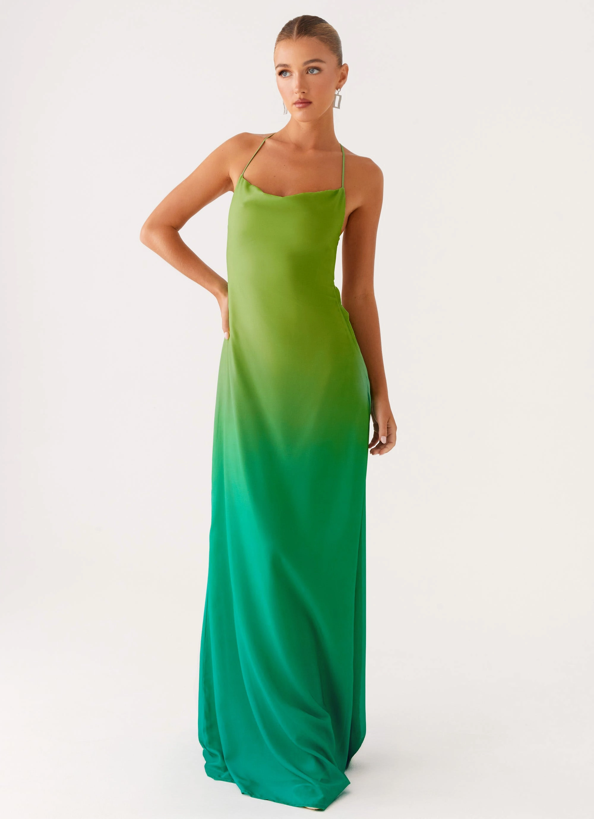 Soft Lines Opposites Attract Maxi Dress - Green Ombre