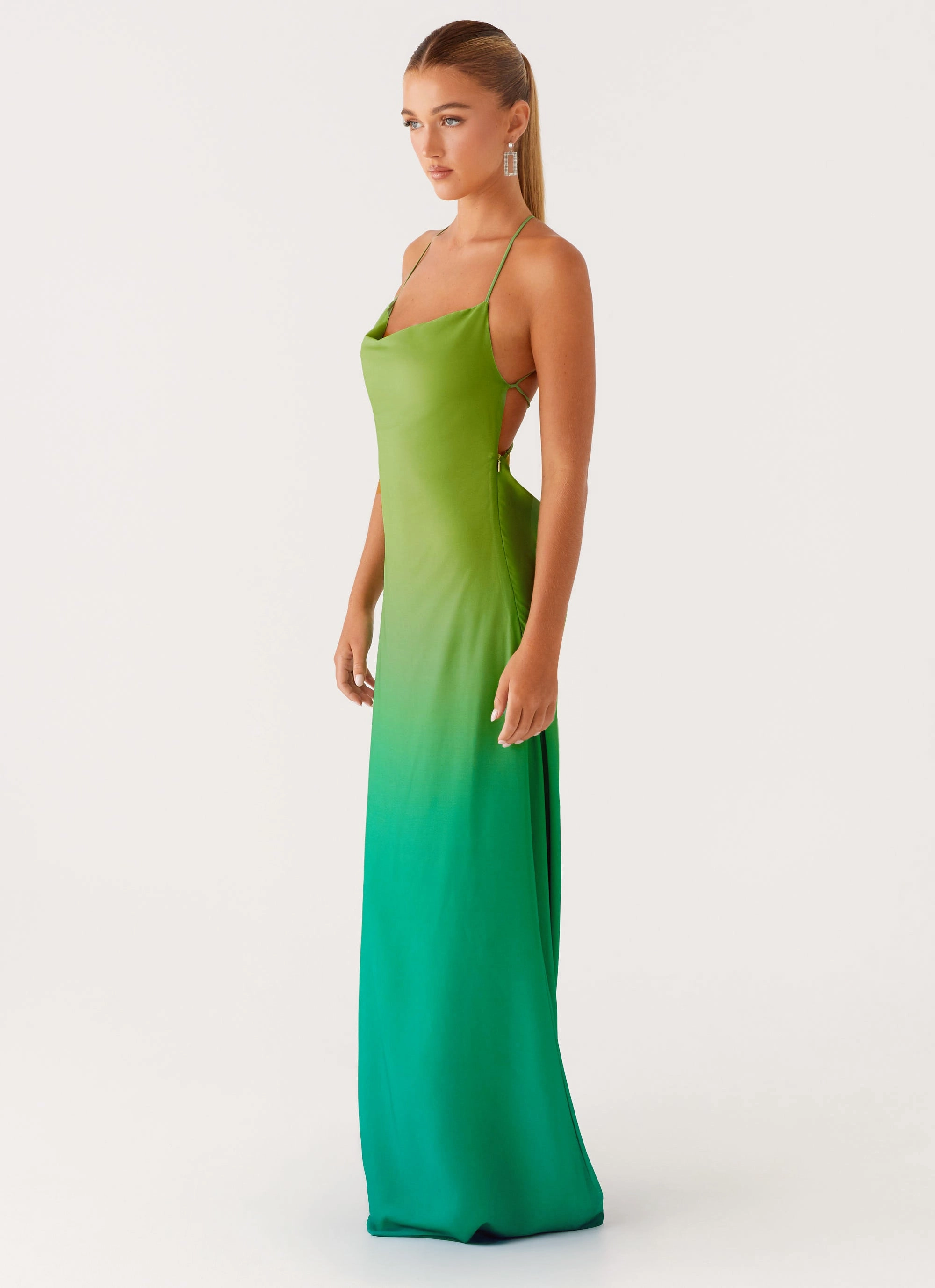 Opposites Attract Maxi Dress - Green Ombre Daytime Look
