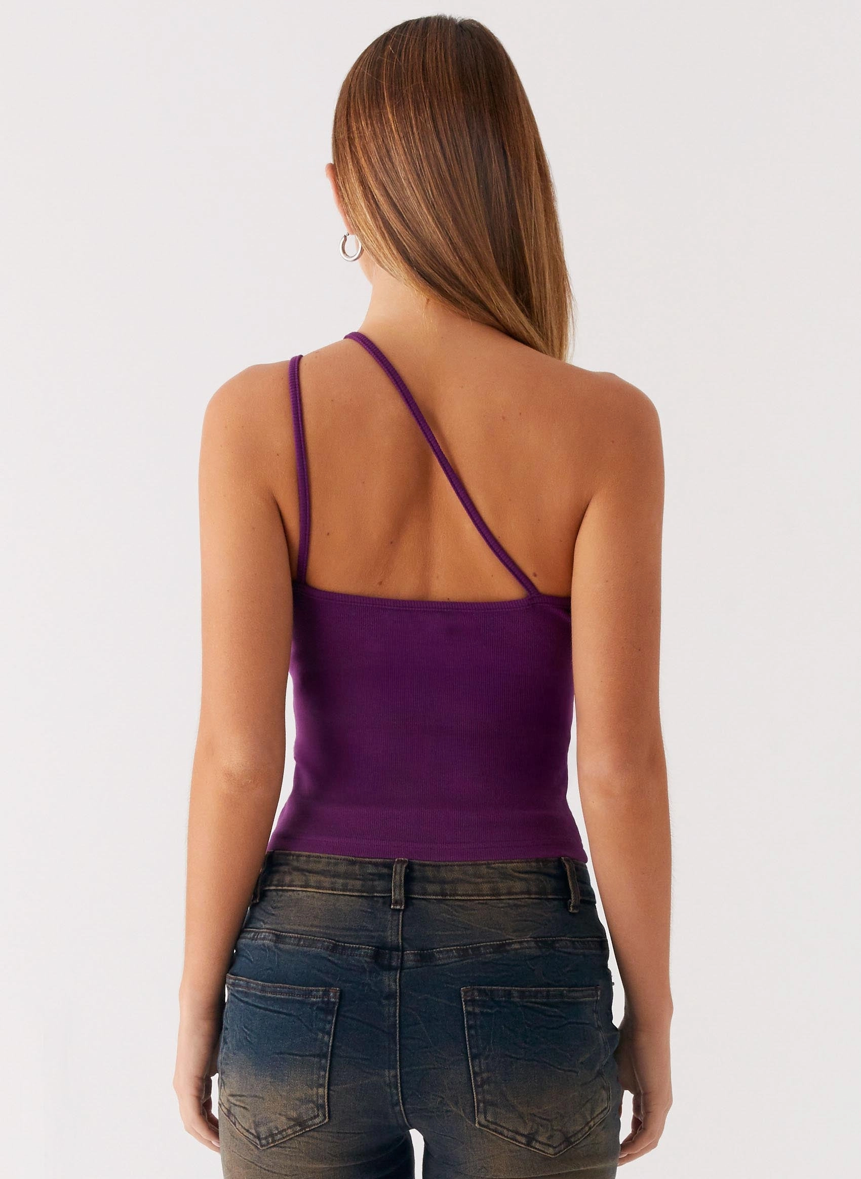 ZeroWasteProduction Shrinkage Prevention Treatment Optix Button Front Top - Plum