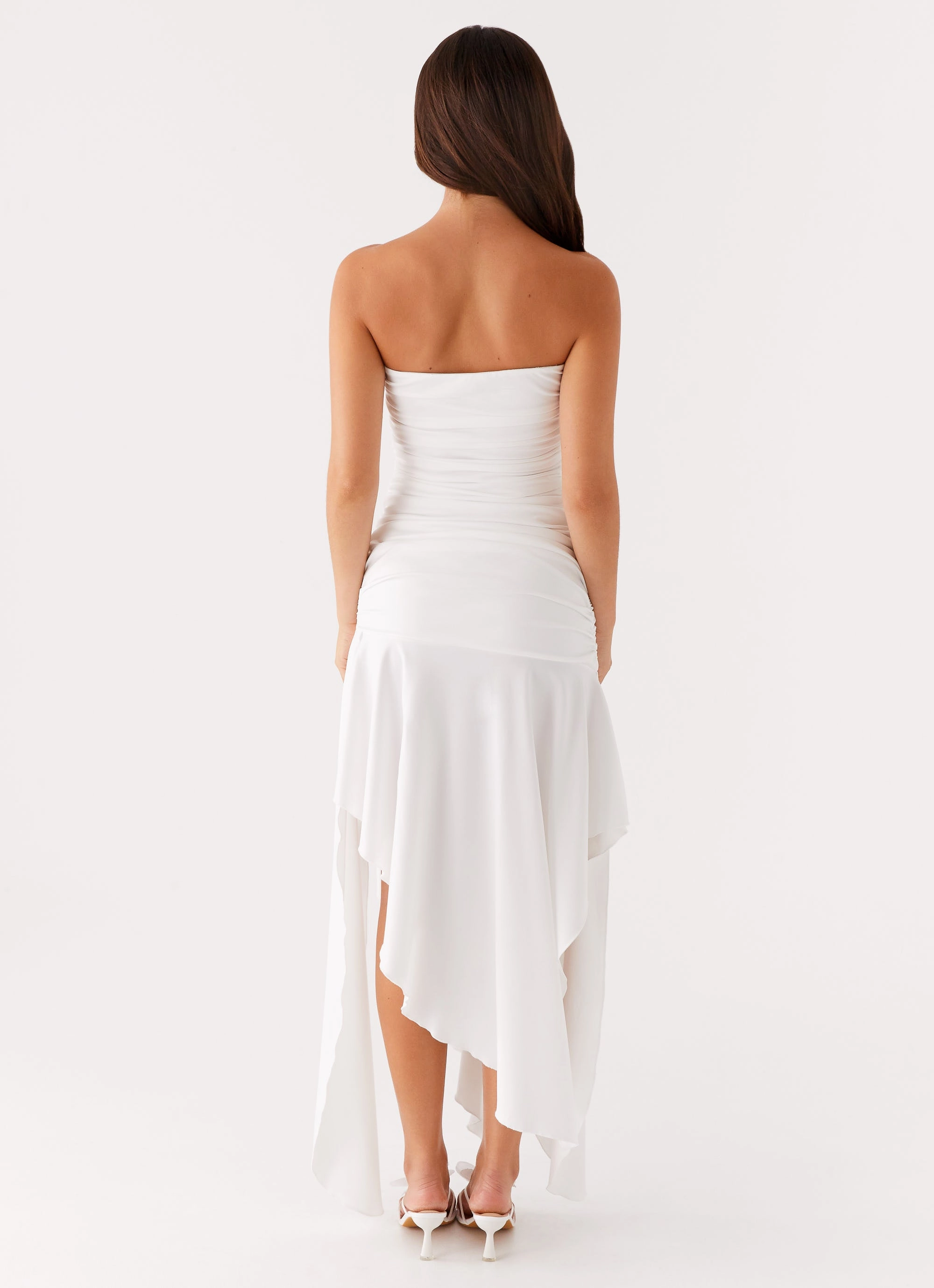 Ora Strapless Maxi Dress - White Easy Match