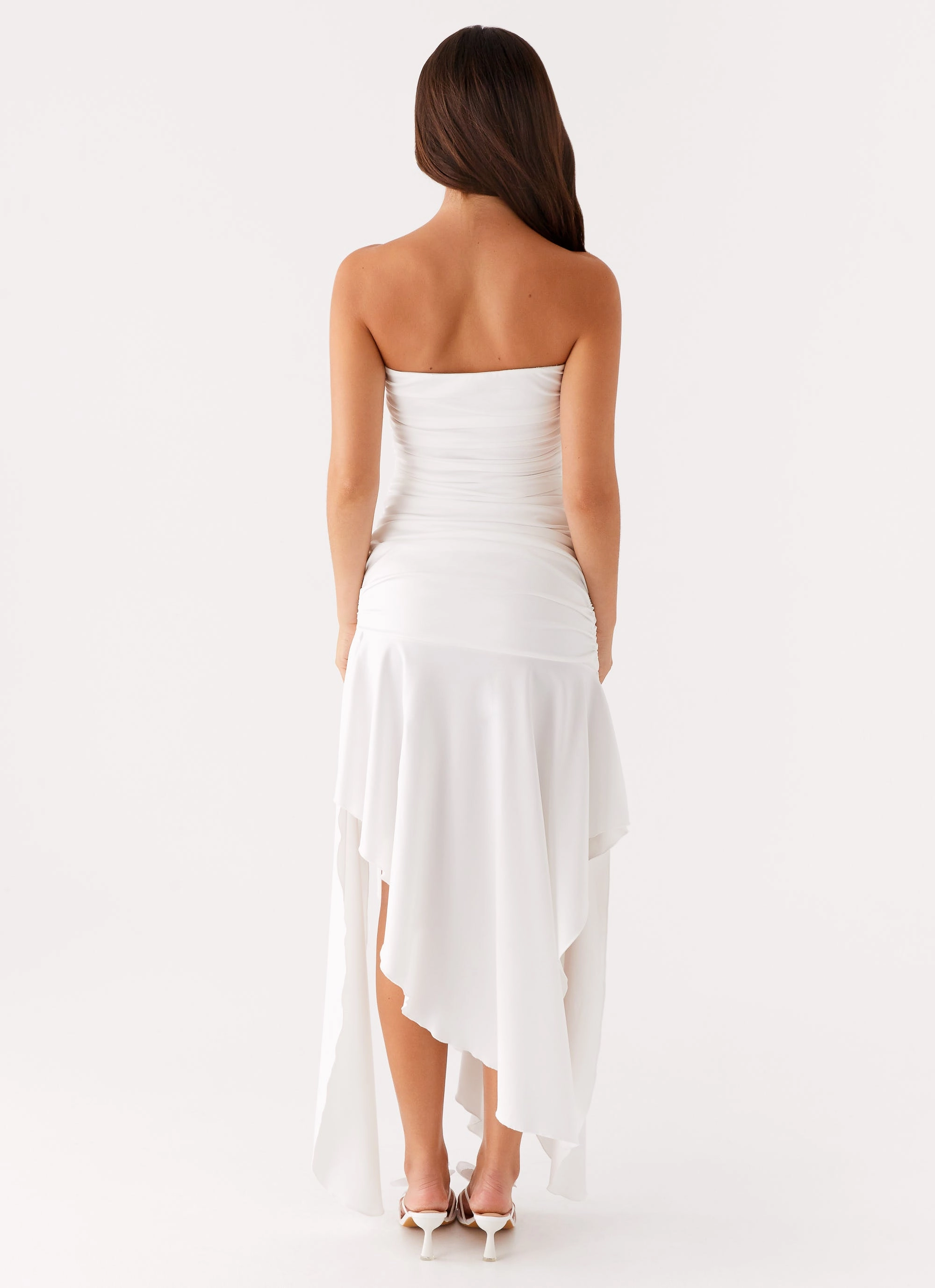 Ora Strapless Maxi Dress - White Cool Look