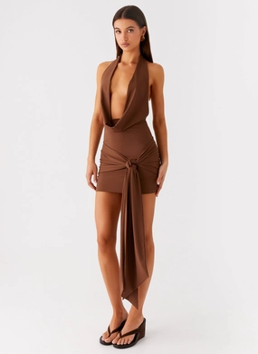 Orchard Mini Dress - Chocolate Smooth Line Relaxed Layers