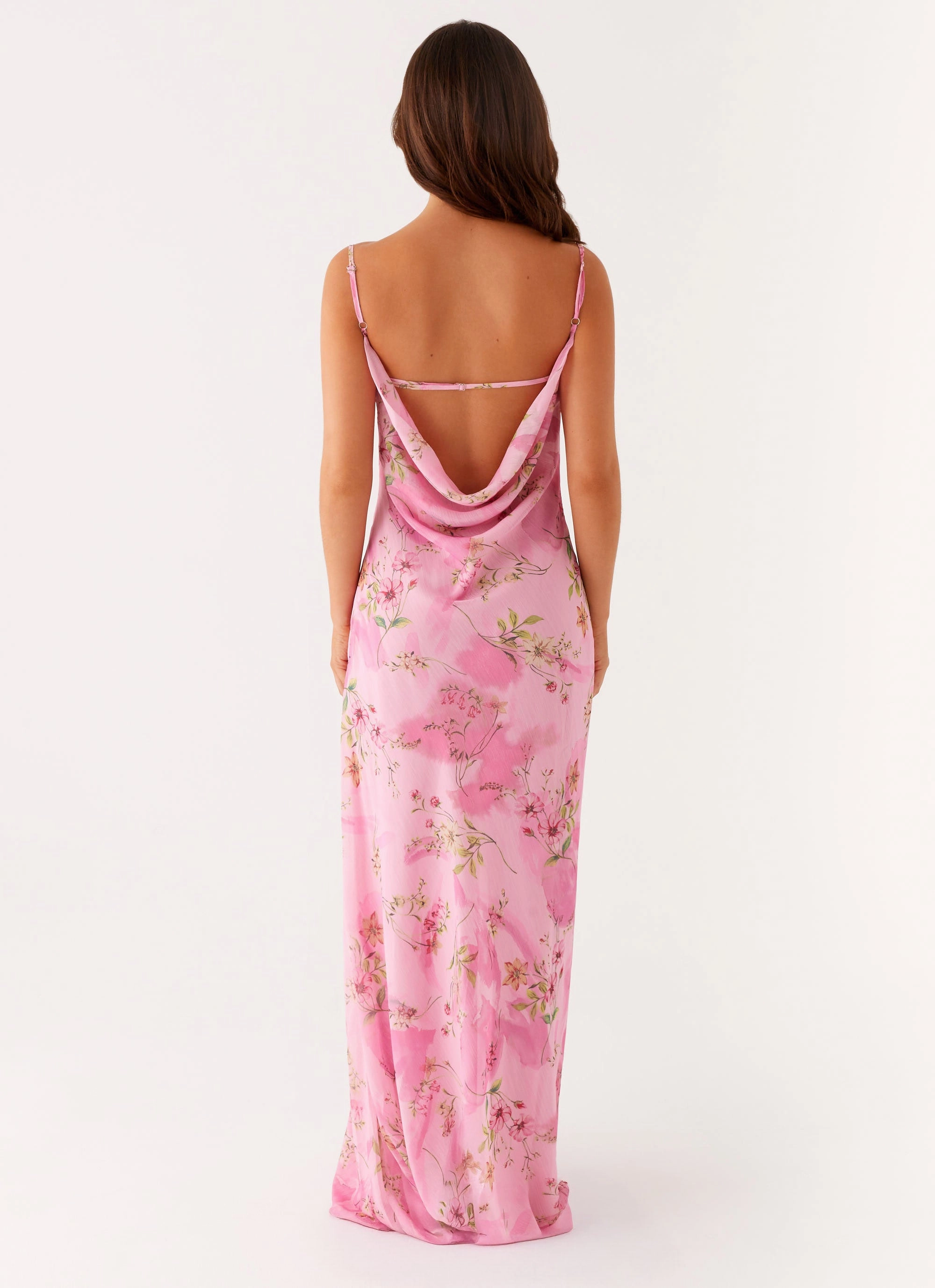 Orlando Maxi Dress - Pink Floral Print Refined Style Body Positive