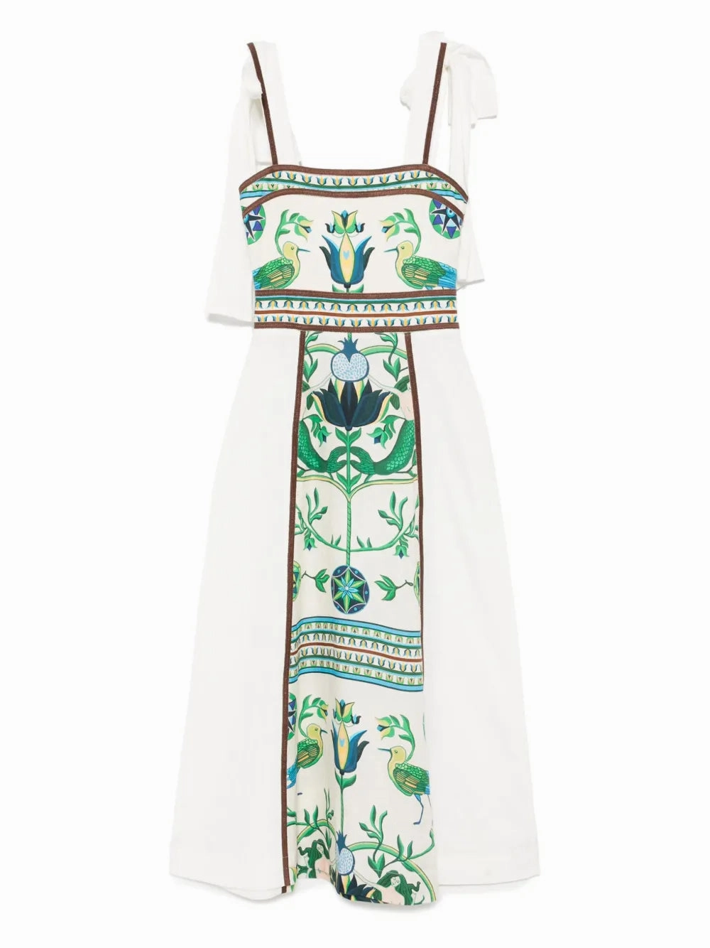 NonIrritating Quick-Dry Ornella Dress in Off White Multi