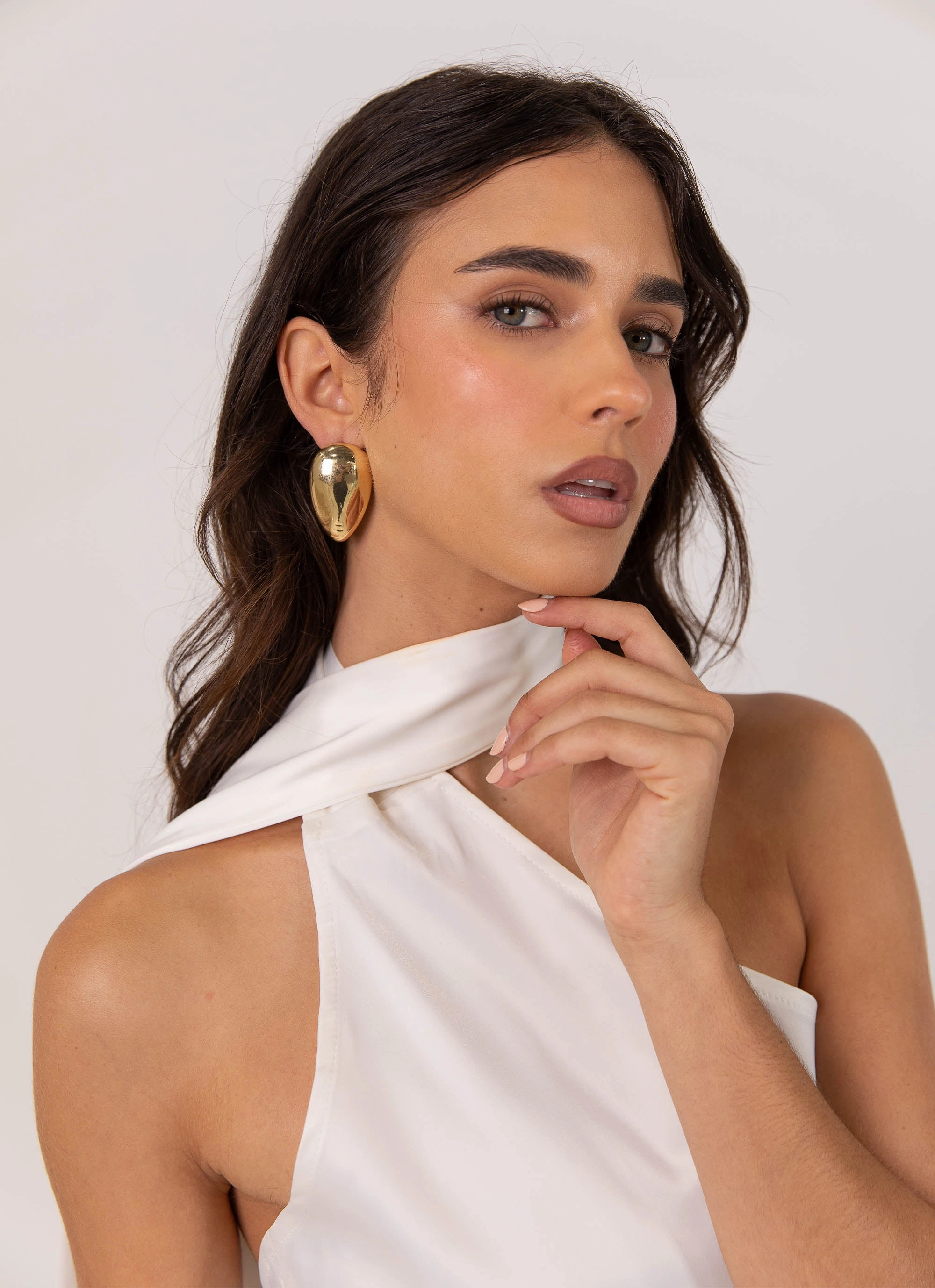 Cassandra Scarf Mini Dress - Pearl Stain-Guard-Finish