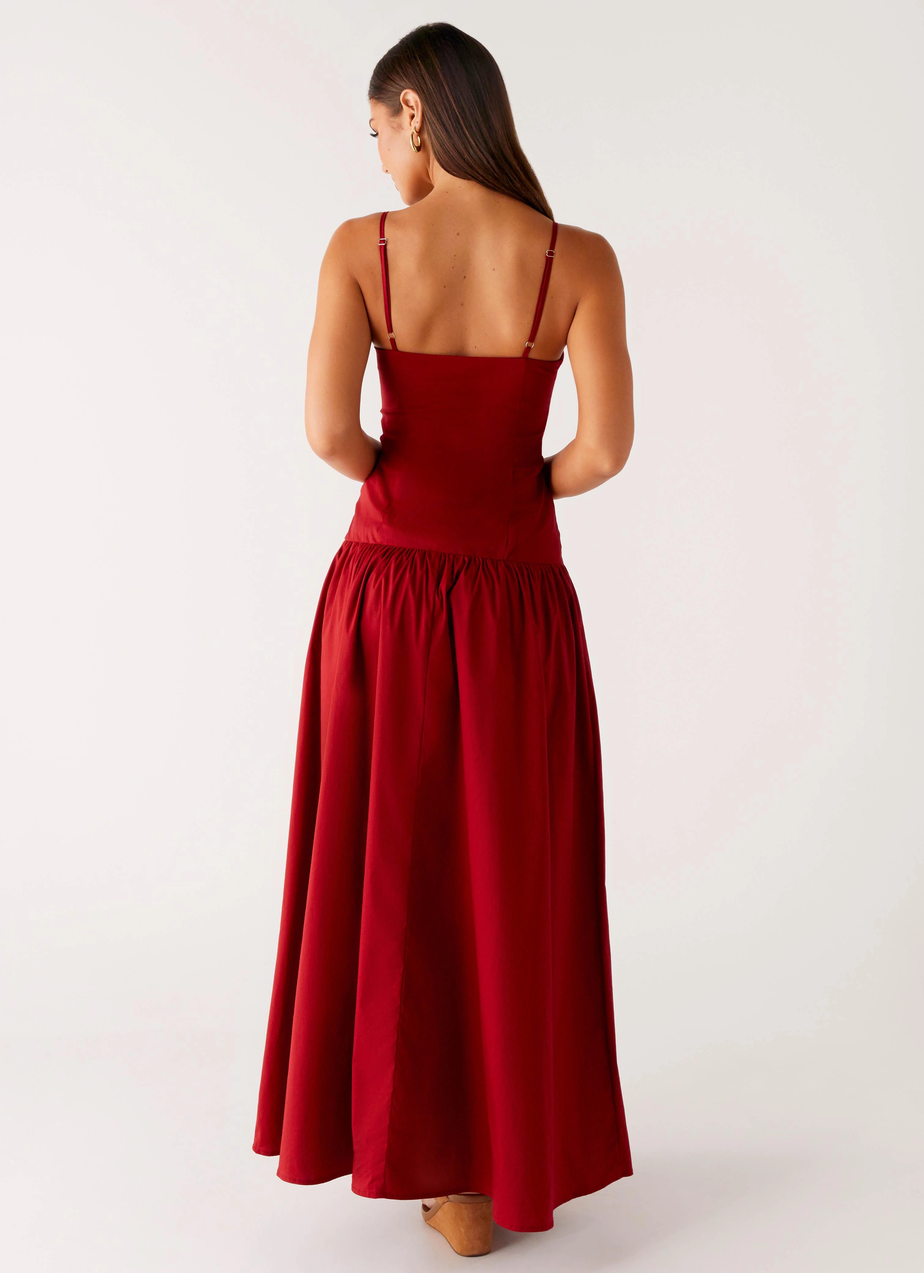 Vince Cami Maxi Dress - Deep Red Work-to-Play Wear Ceremony Ready