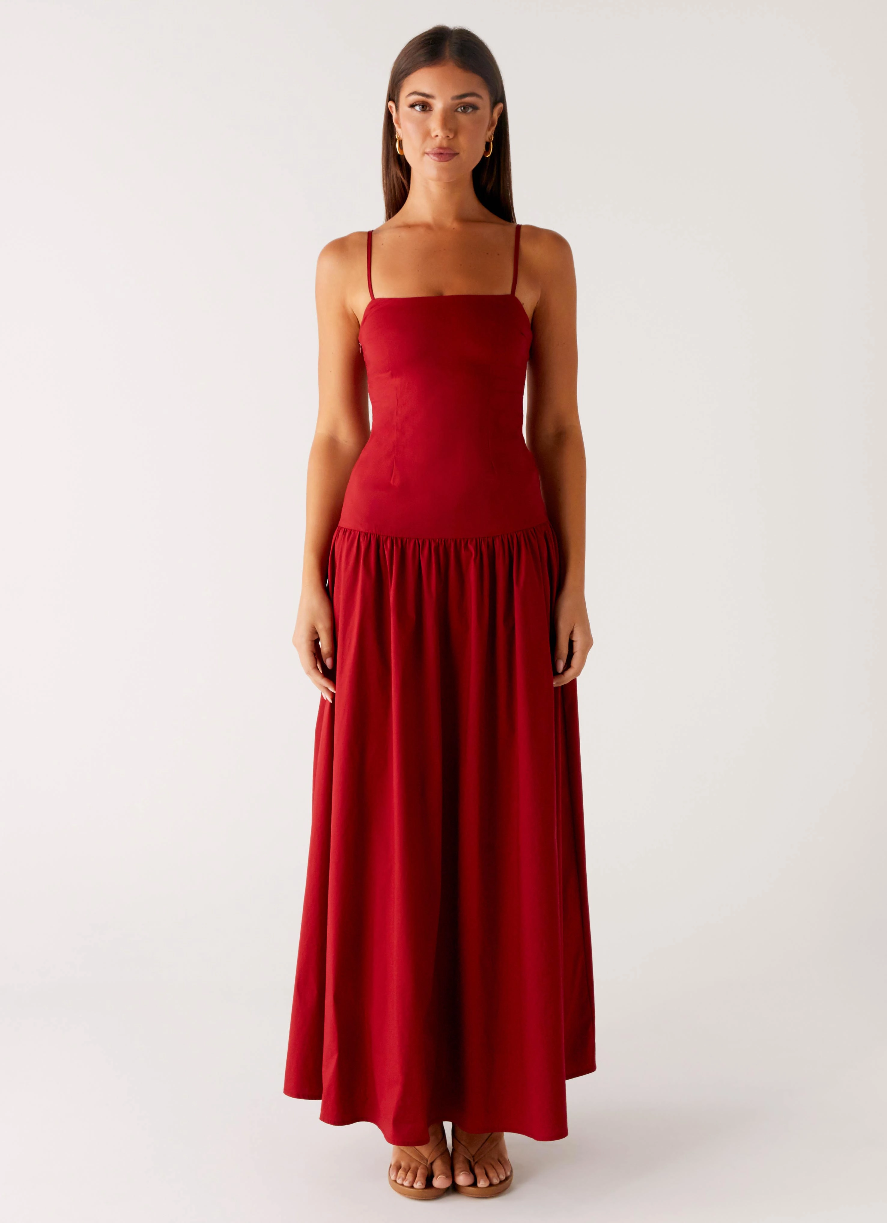 Vince Cami Maxi Dress - Deep Red Low Maintenance Cozy Touch