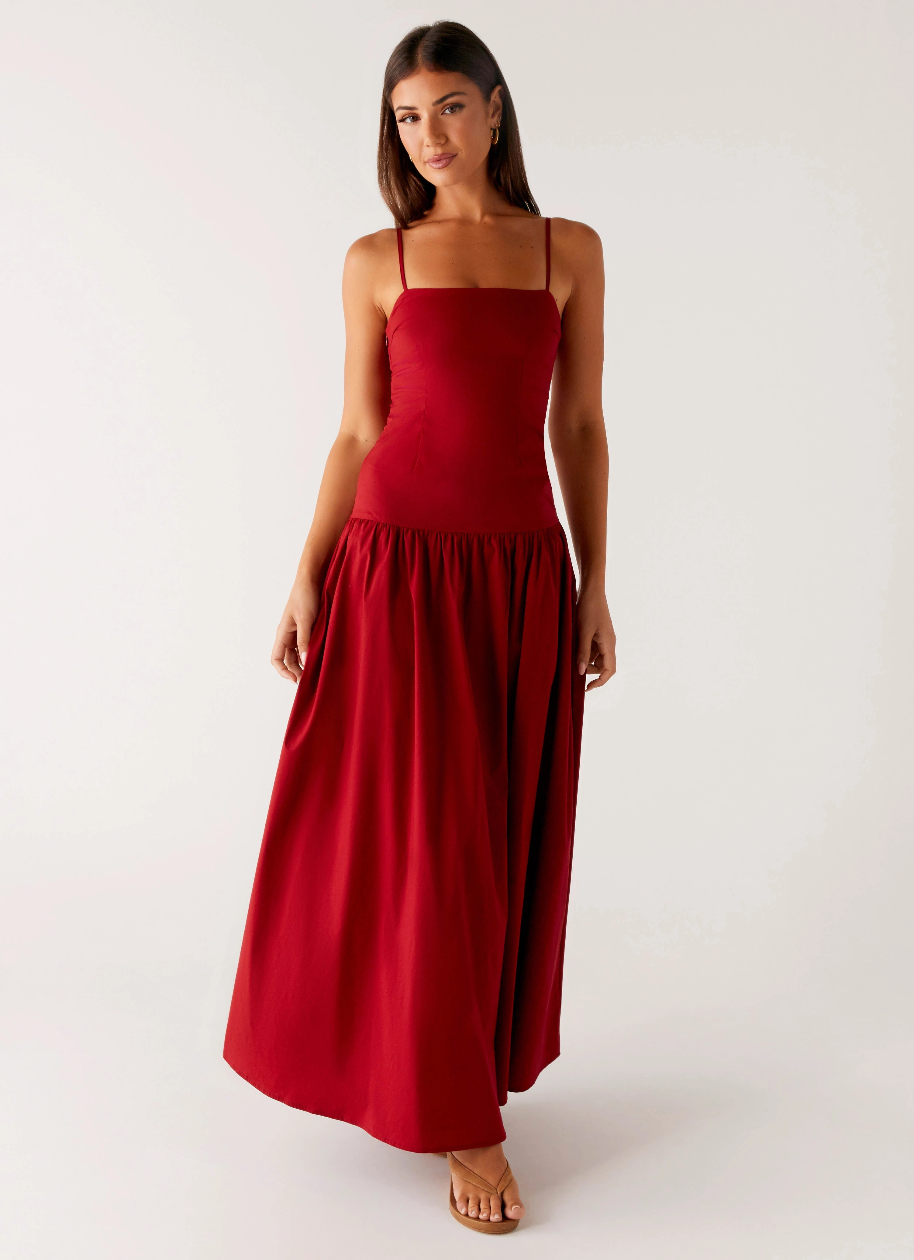 Vince Cami Maxi Dress - Deep Red Warm Undertone