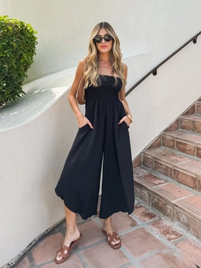 Stretch Recovery Fabric High Roller Strapless Jumpsuit