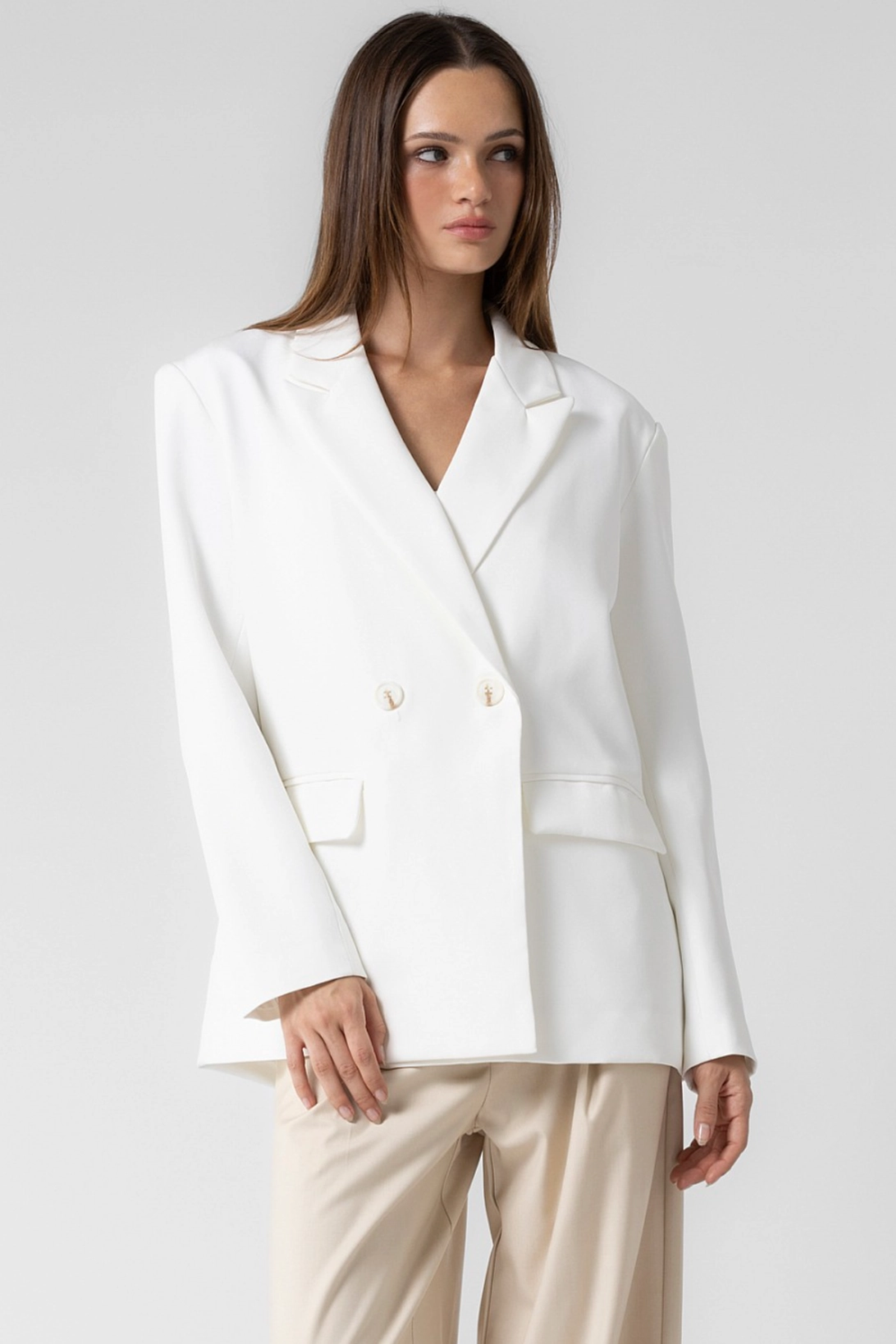 Adjustable Hem Cuff RaglanSleeve Oversized Blazer