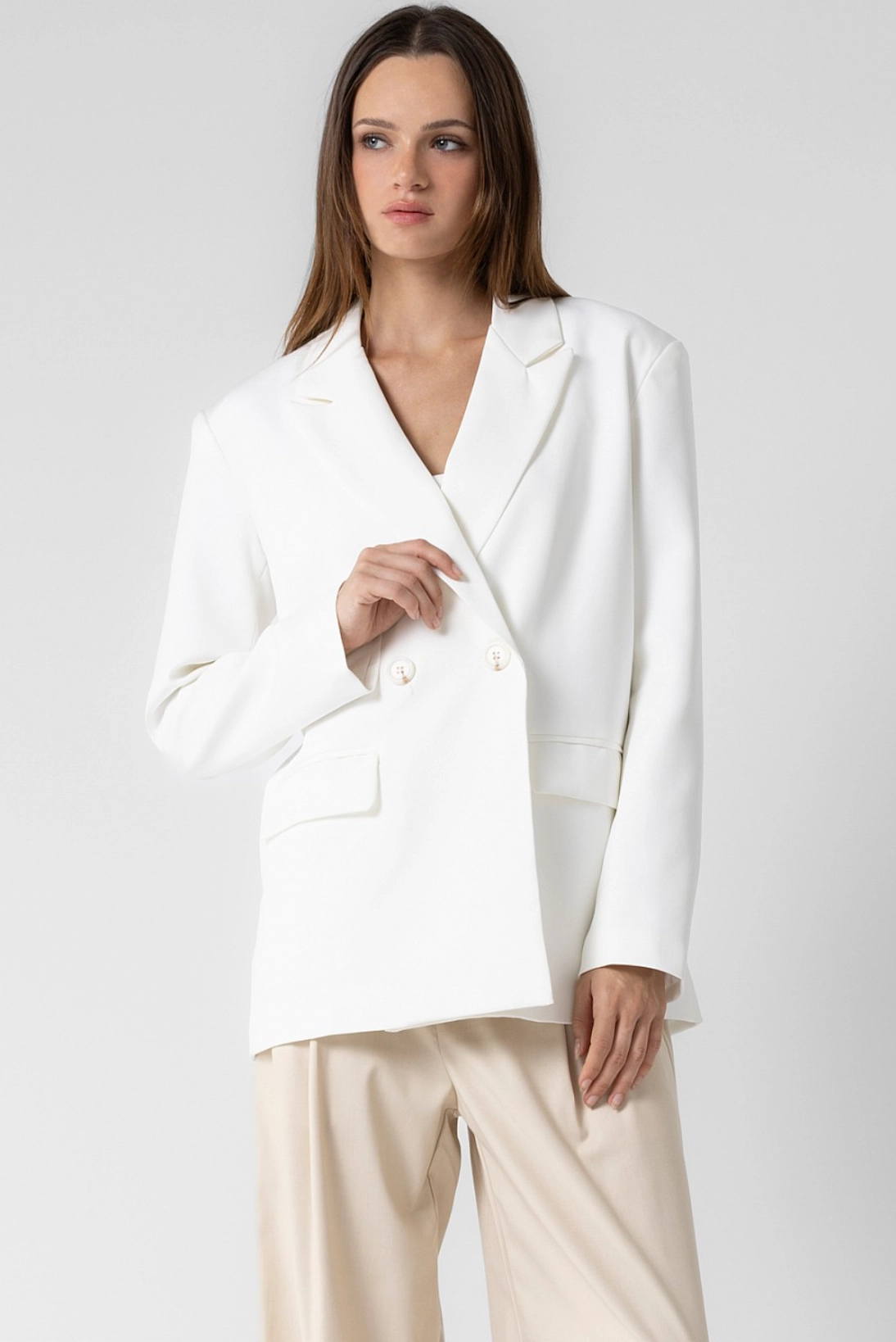 Oversized Blazer Breathable Material