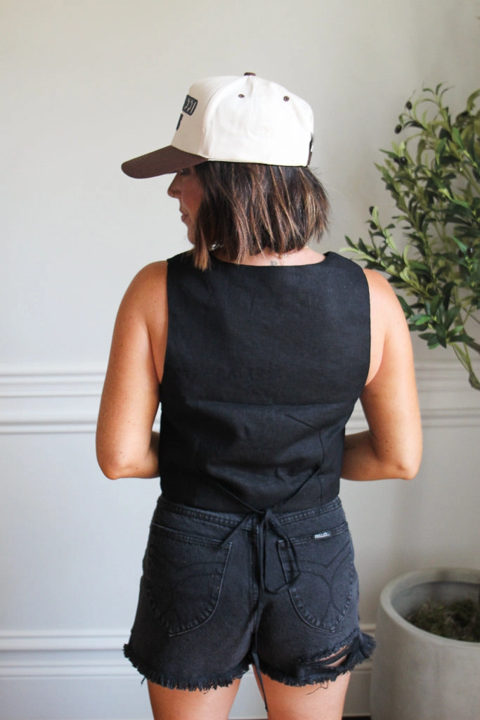 Yarn Dye Stripe High Durability Material Ashley Vest Top