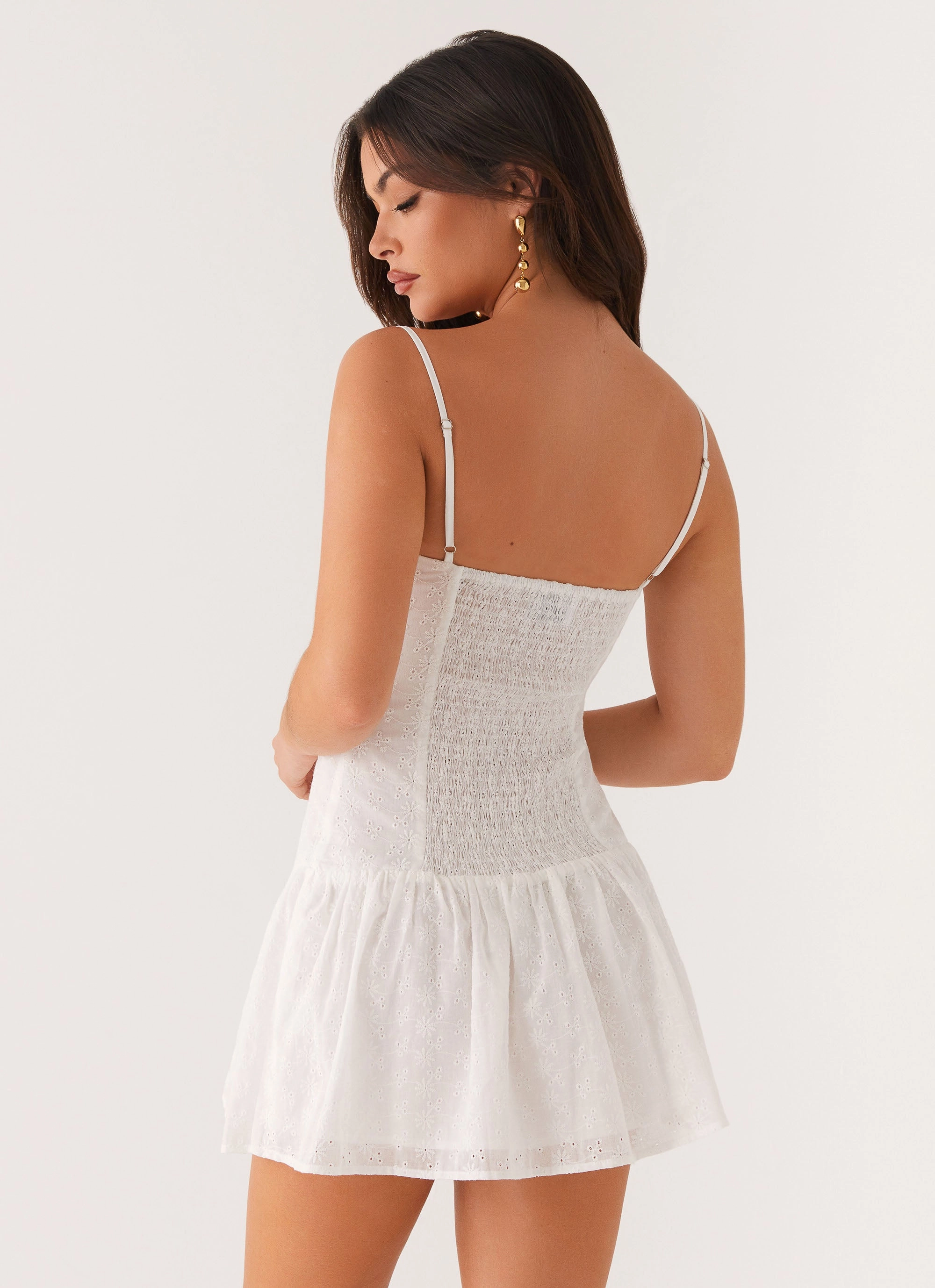 Palm Springs Mini Dress - White Night Out Effortless Layering