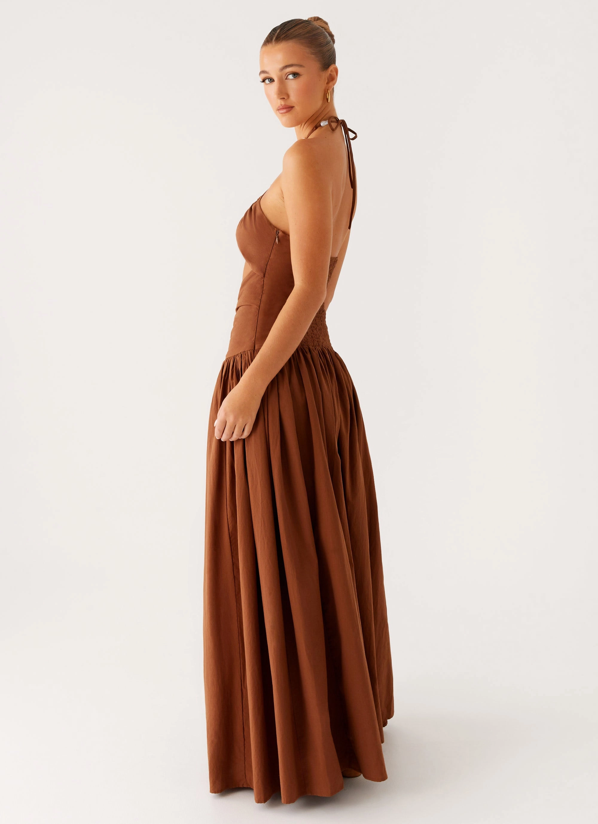 Event Glow Classic Design Paltrow Maxi Dress - Chocolate