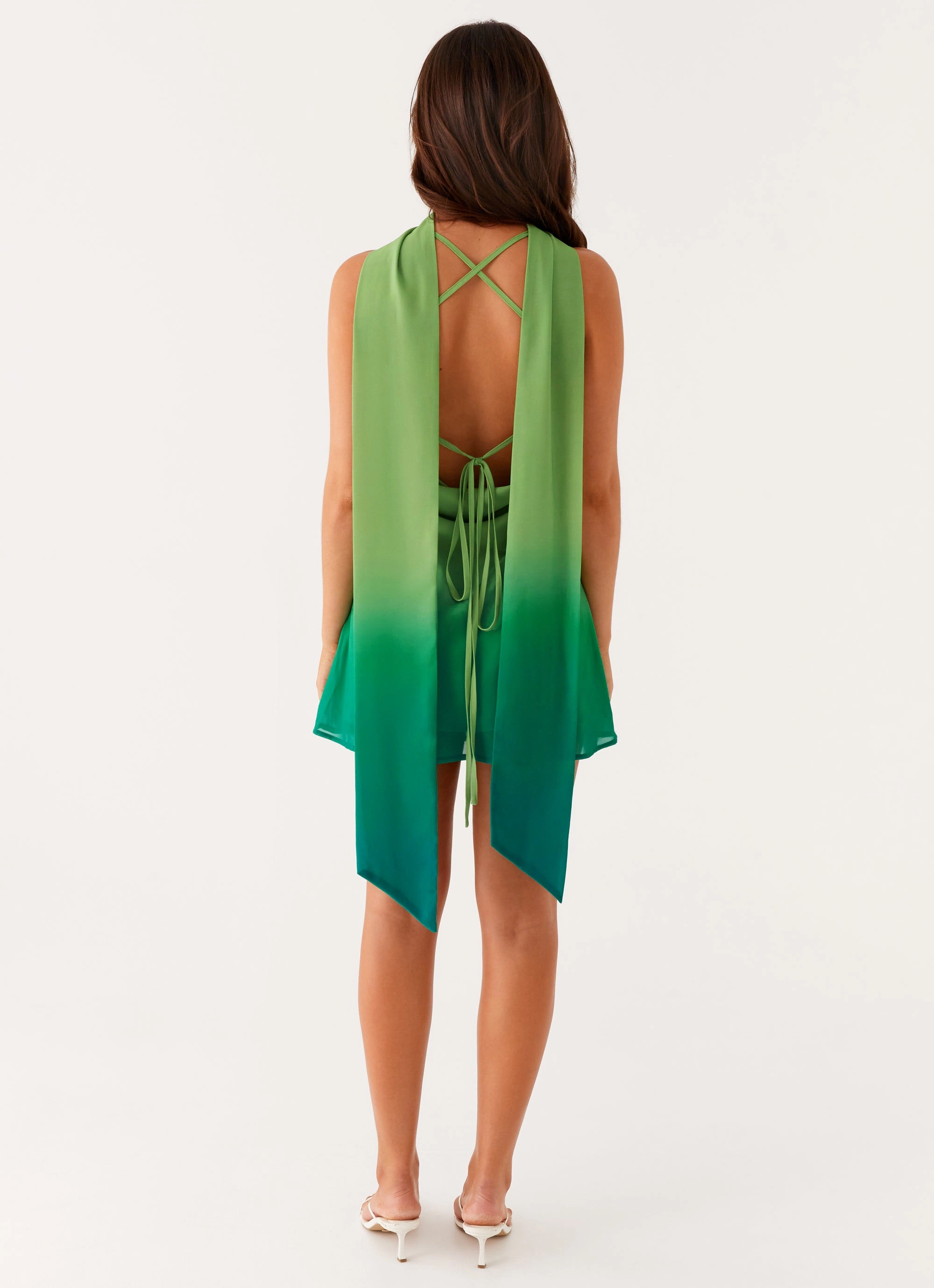 Parma Mini Dress - Green Ombre Body Fit