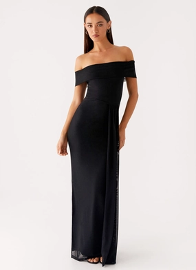 Stain-Resistant Aileen Maxi Dress - Black