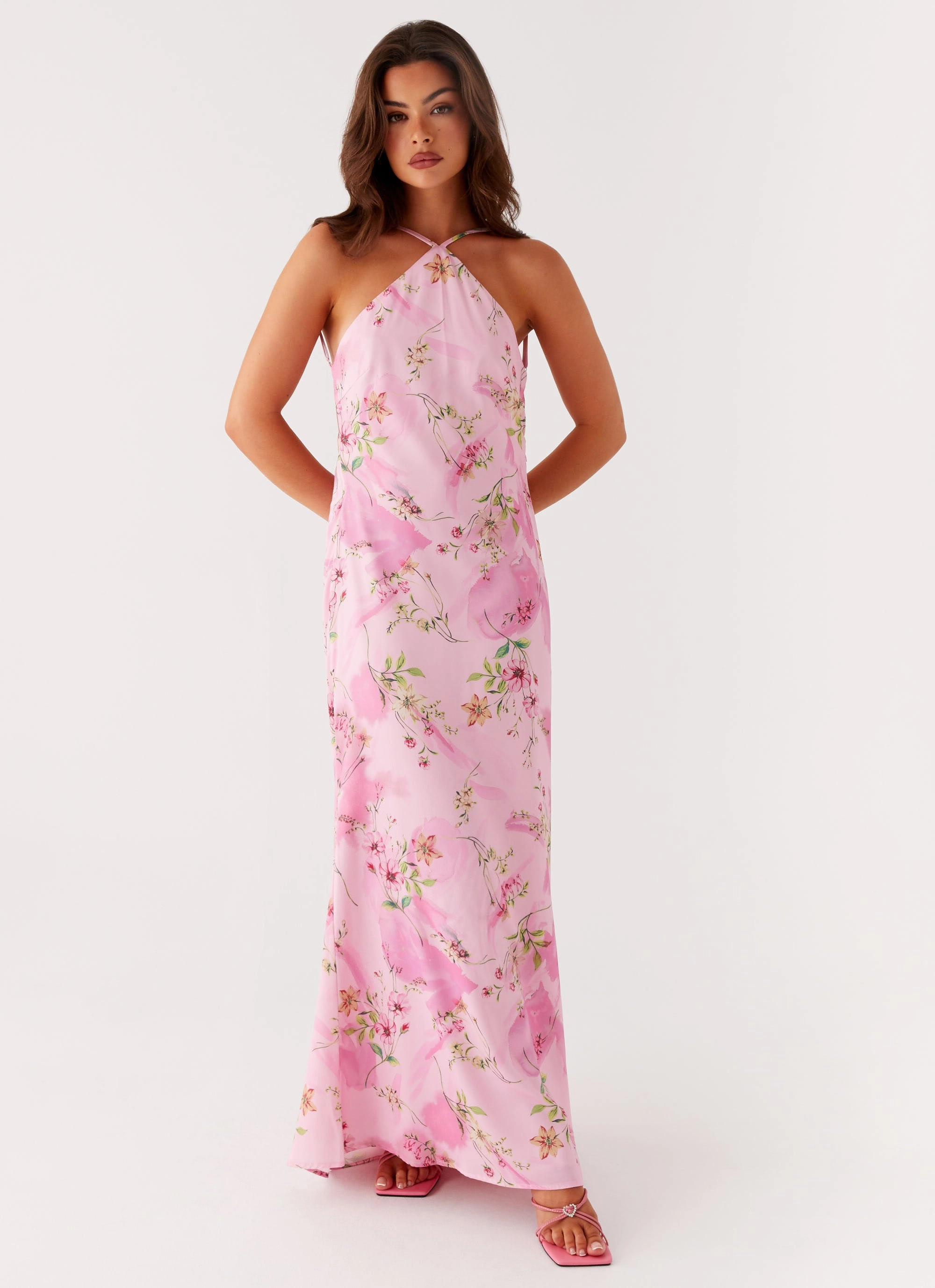 Casual Must-Have Fresh Stitch Pascal Maxi Dress - Pink Floral Print