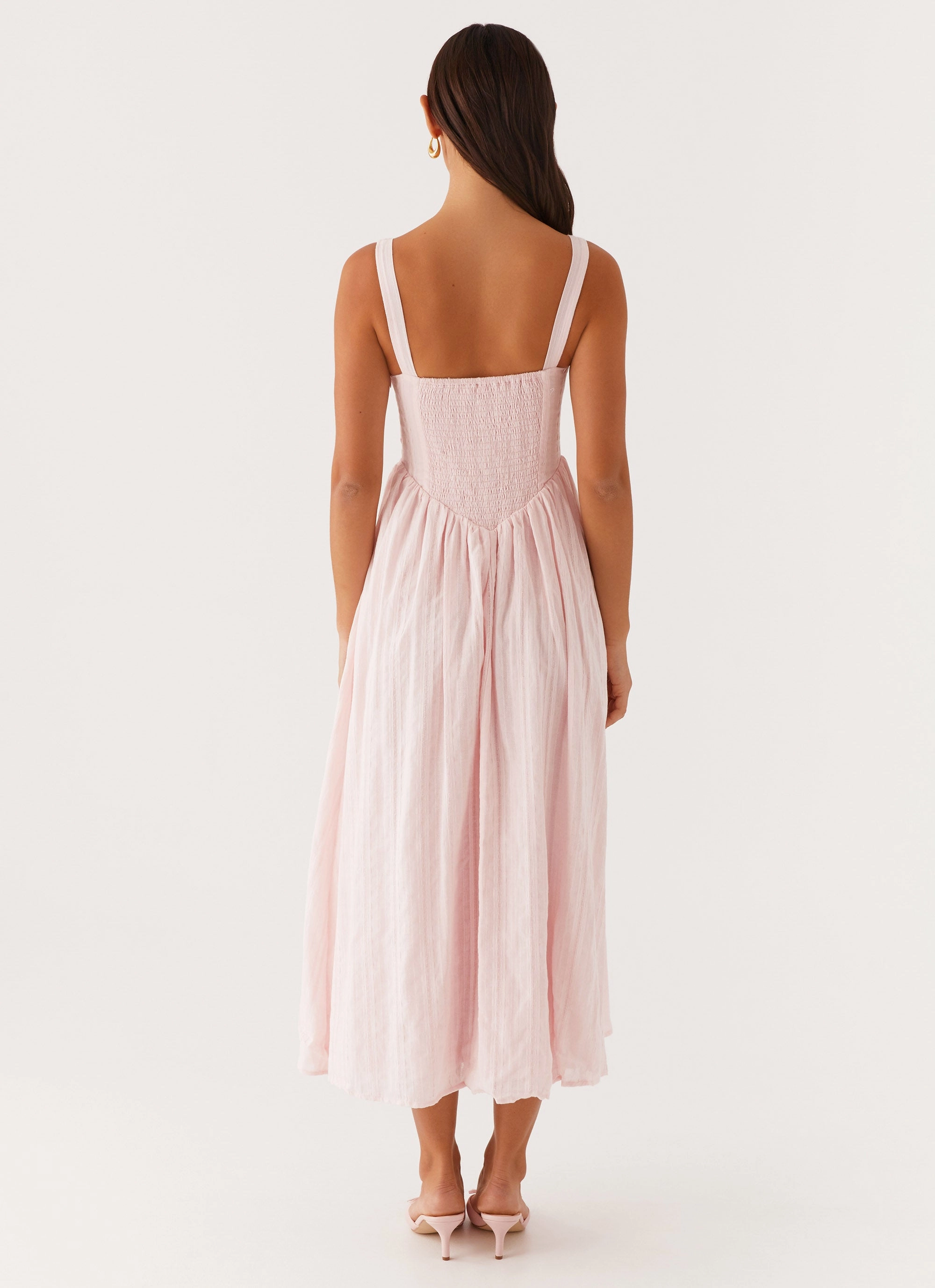 Pascuelle Midi Dress - Pink Fit Focused Satin Glow