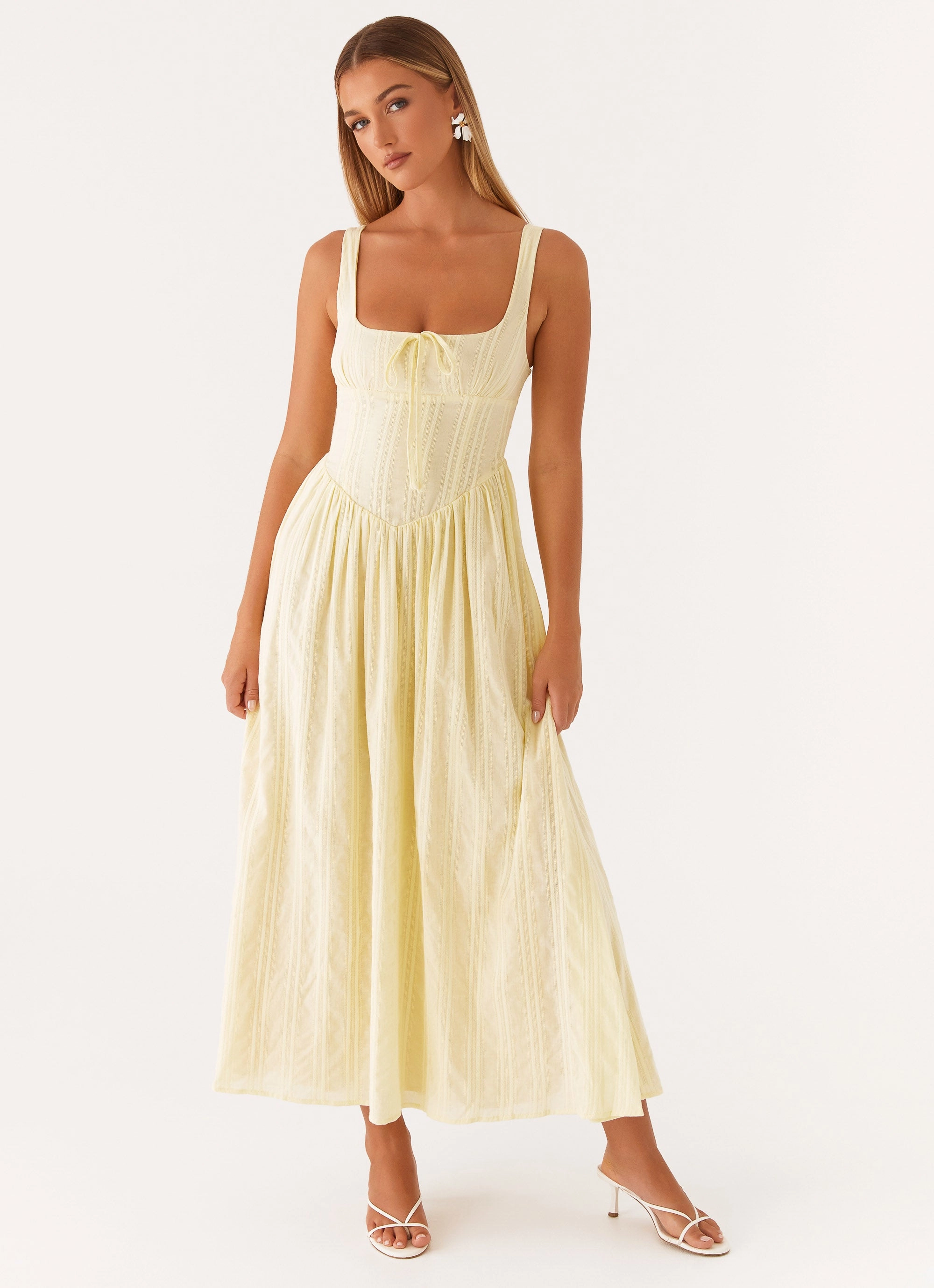Light Wrap Soft Touch Pascuelle Midi Dress - Yellow