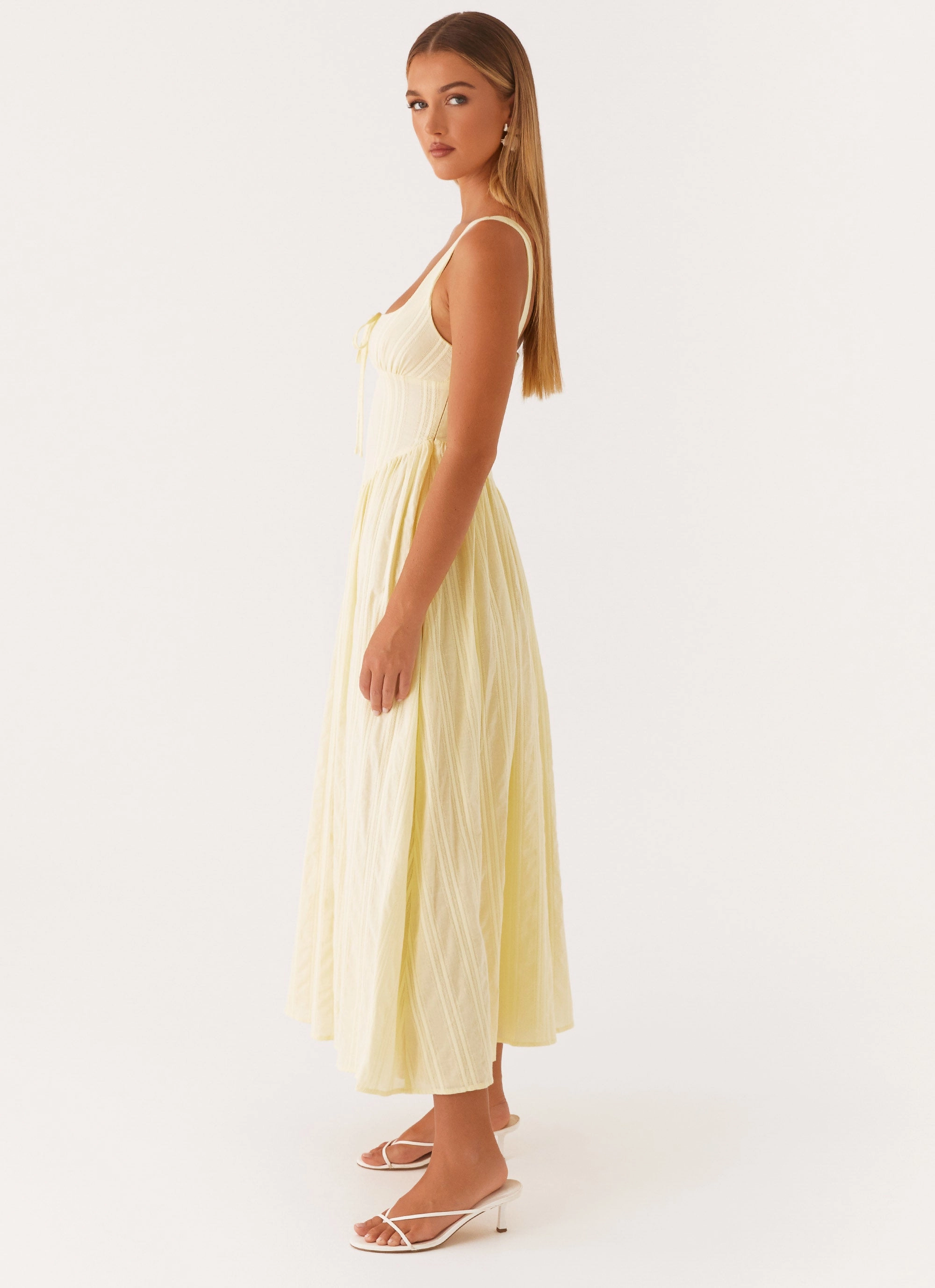 Pascuelle Midi Dress - Yellow Charming Fit