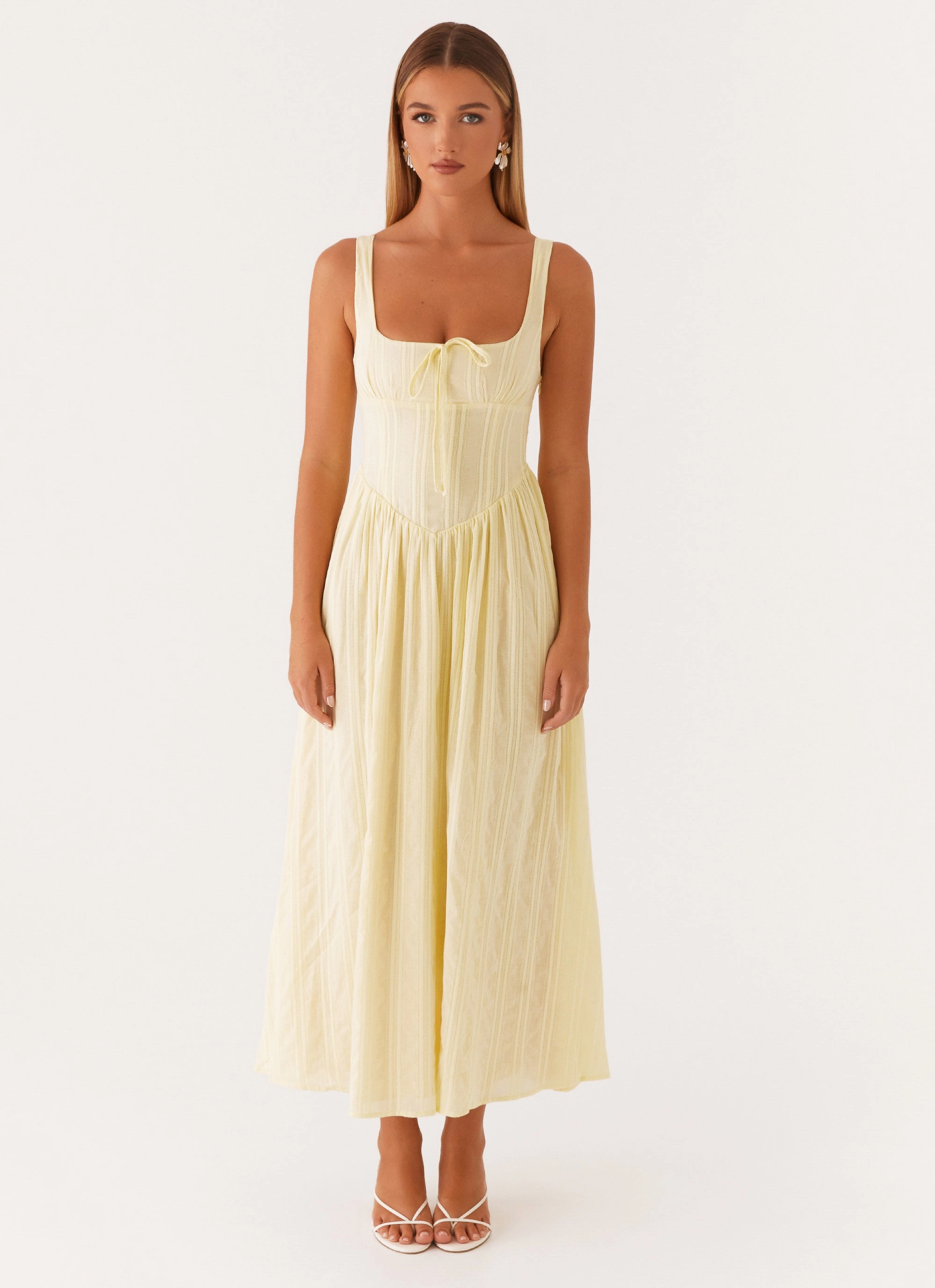 Skin Hug Pascuelle Midi Dress - Yellow