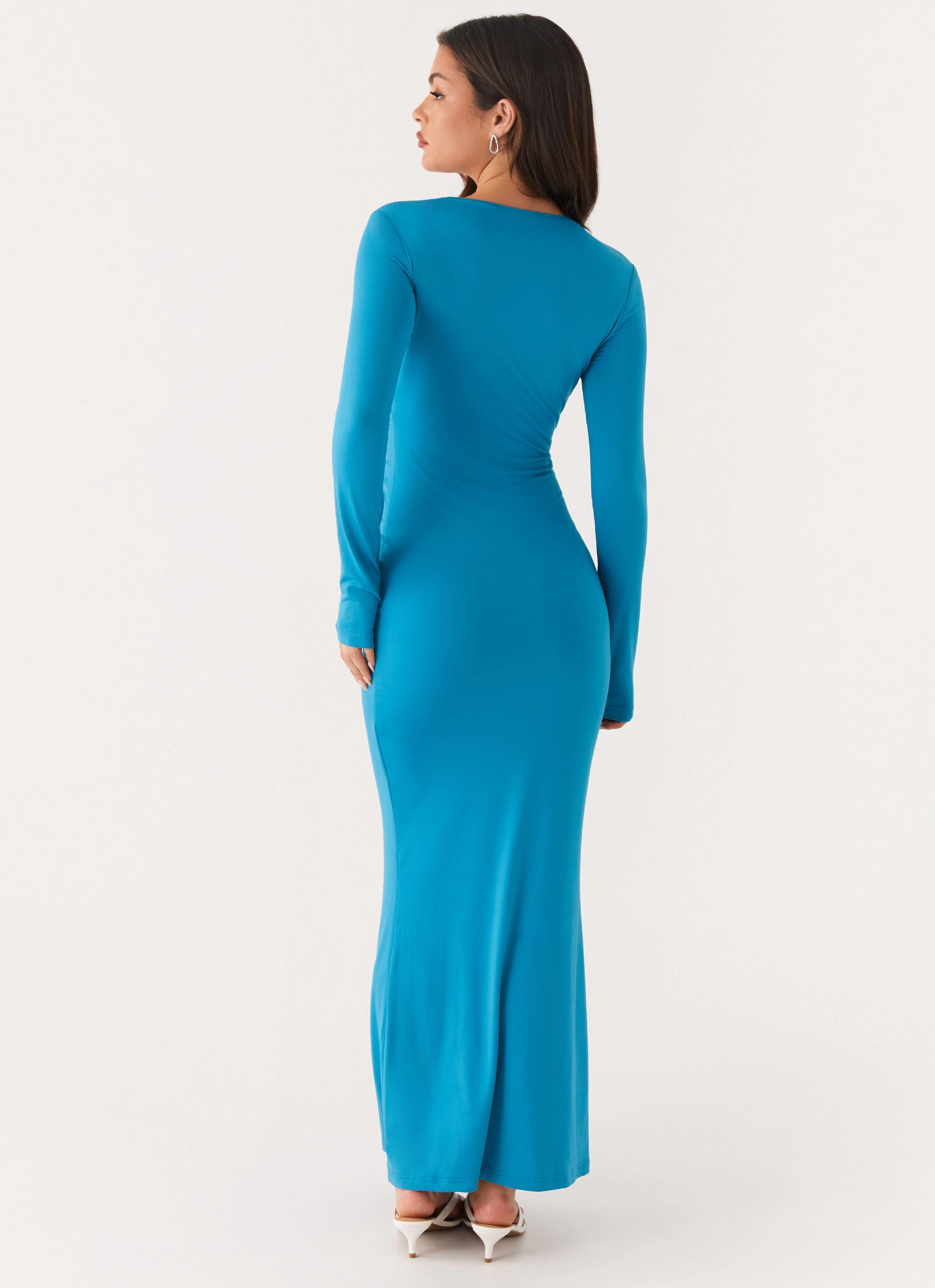 Miesha Long Sleeve Maxi Dress - Blue Modest Look