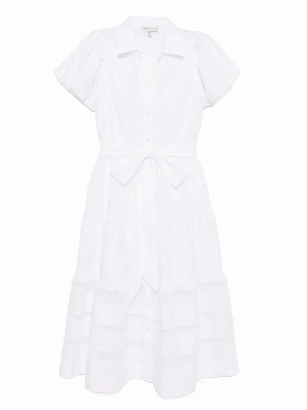 Mardi Dress in White Oversized Collar Cool and Breezy