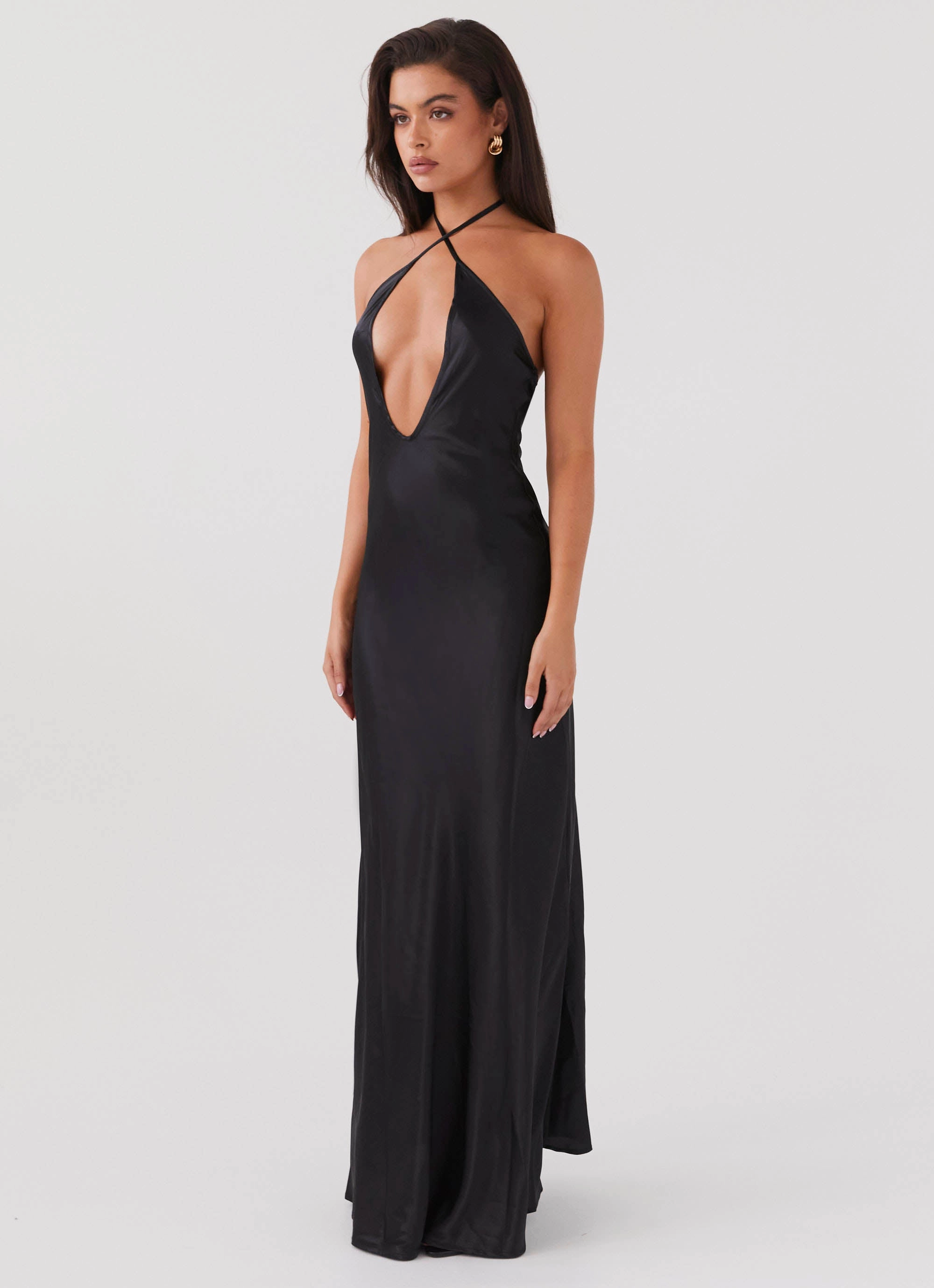 Noir Symphony Maxi Dress - Black Weekend Chic