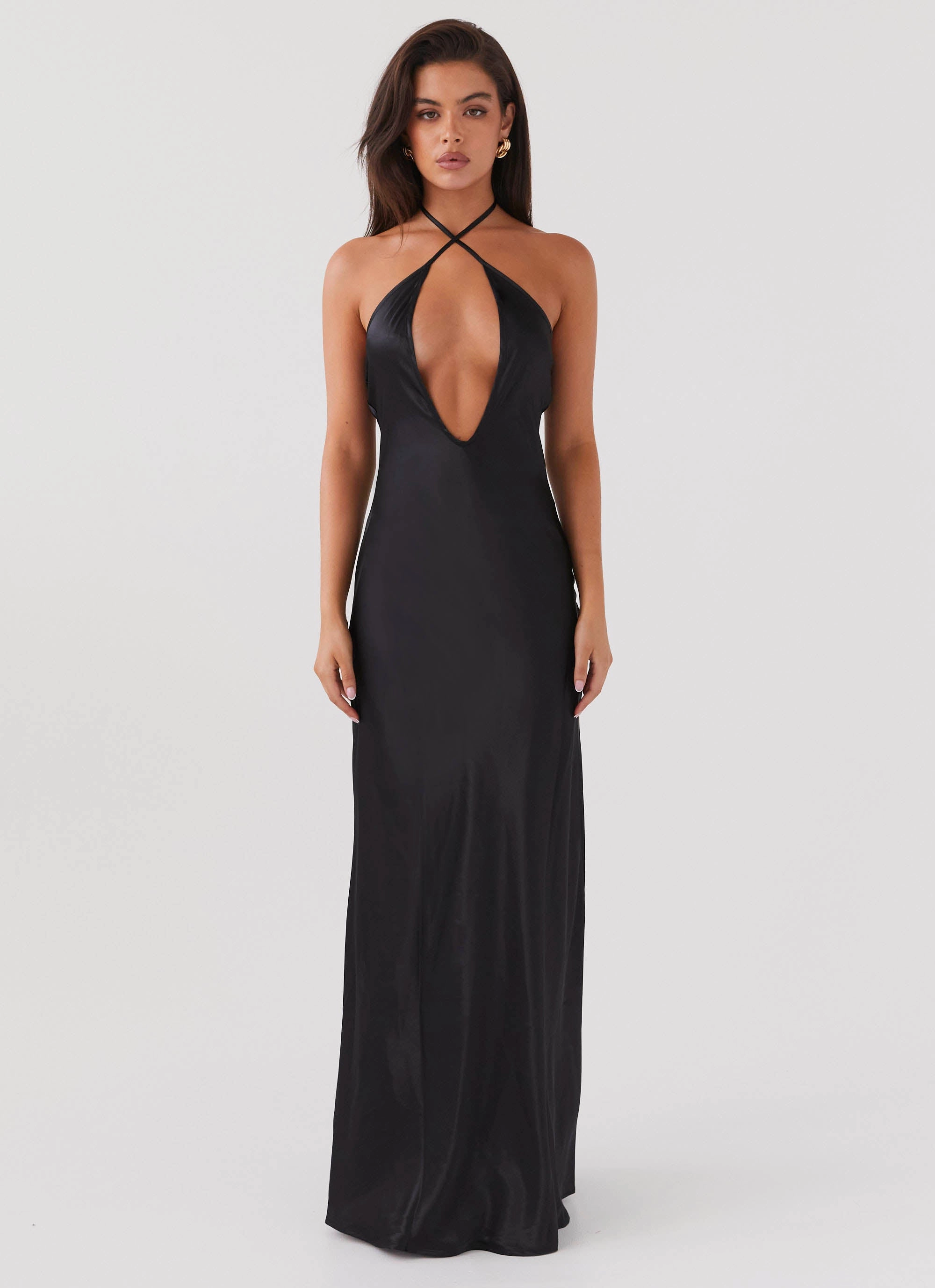 Noir Symphony Maxi Dress - Black Workwear