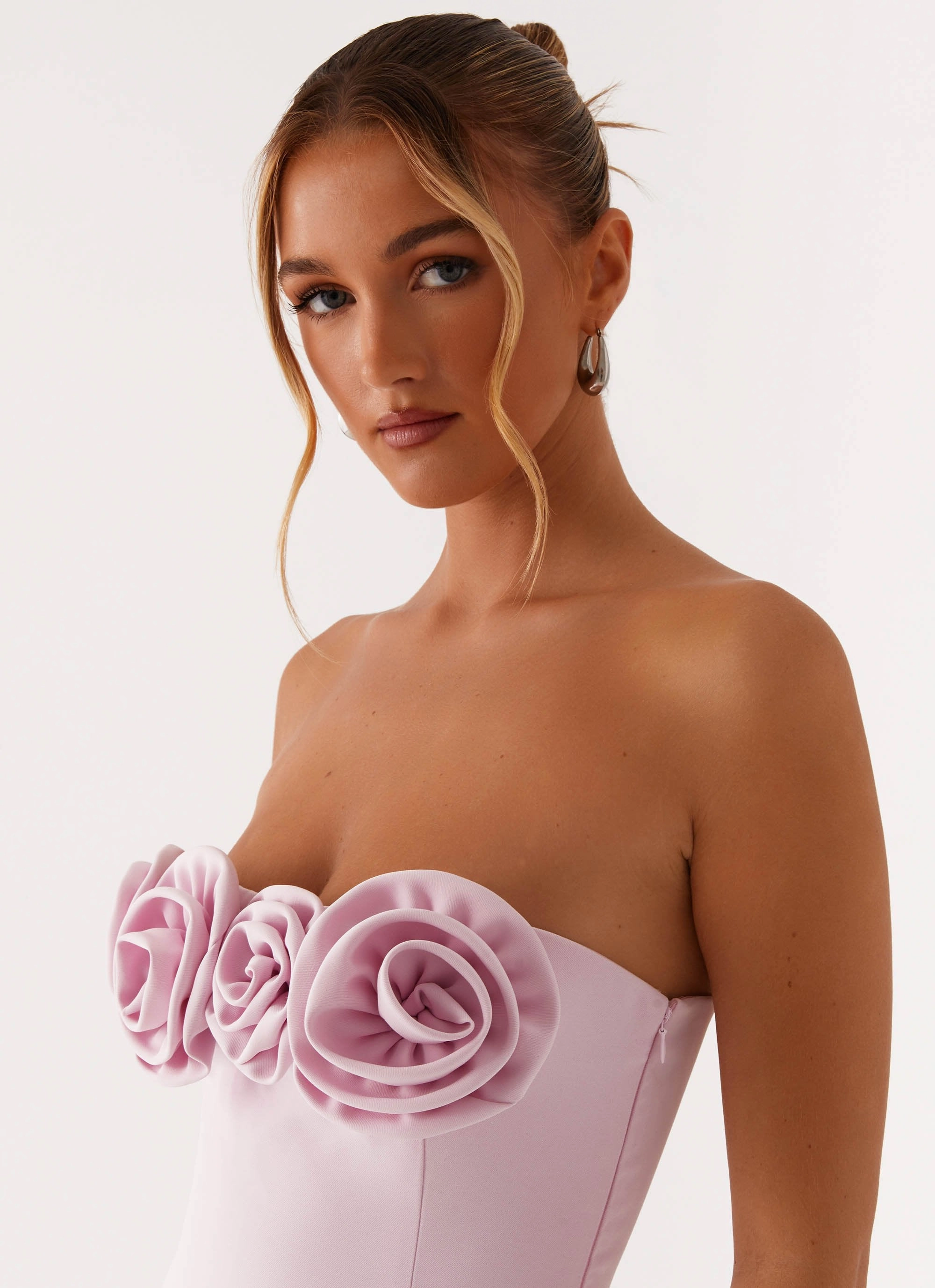 Patsie Strapless Mini Dress - Pink Balanced Shape