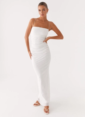 QuickReleaseClasp Summer Ready Paxton Beaded Maxi Dress - White
