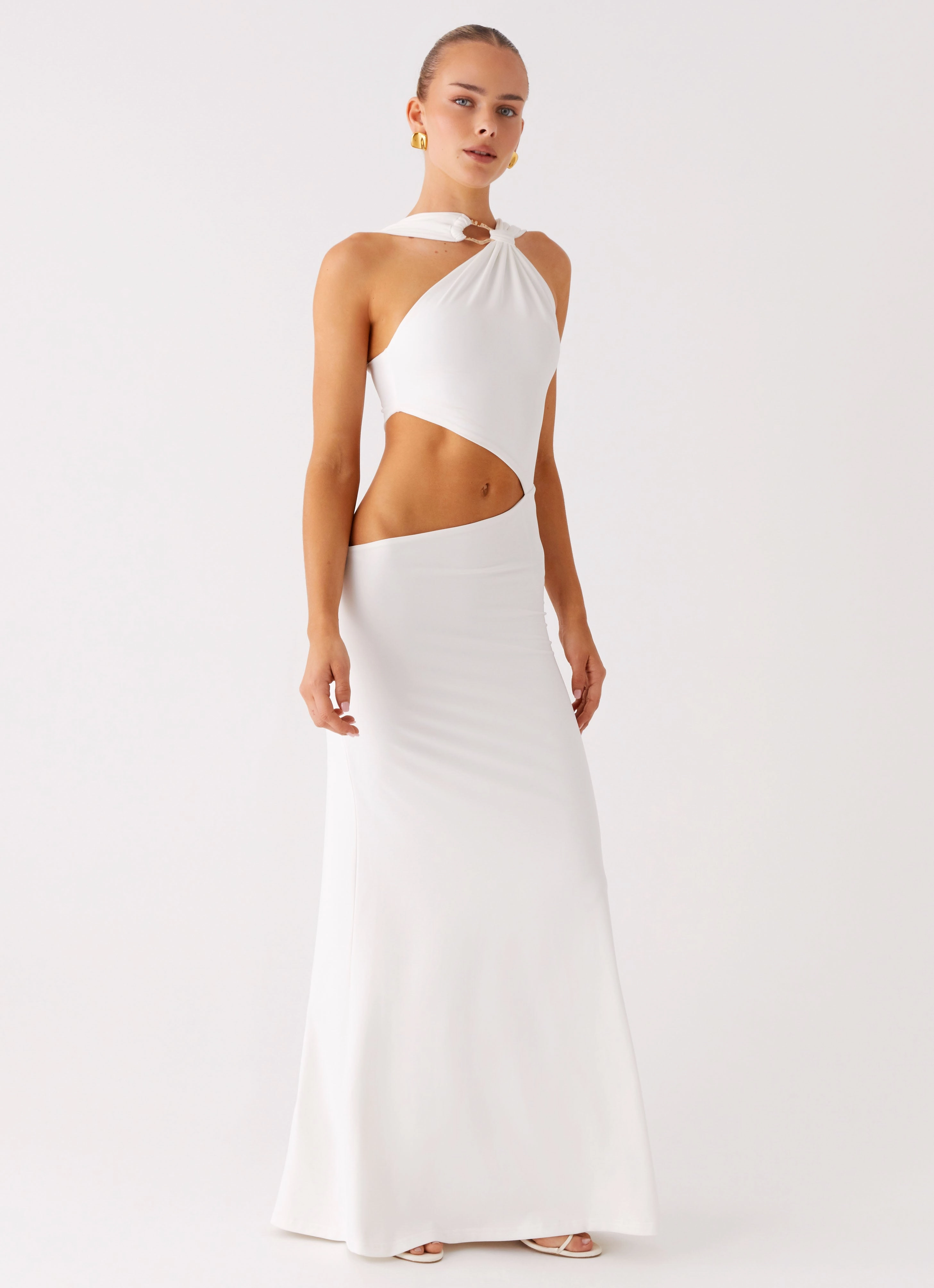 Art Inspired Juliander Knot Maxi Dress - White