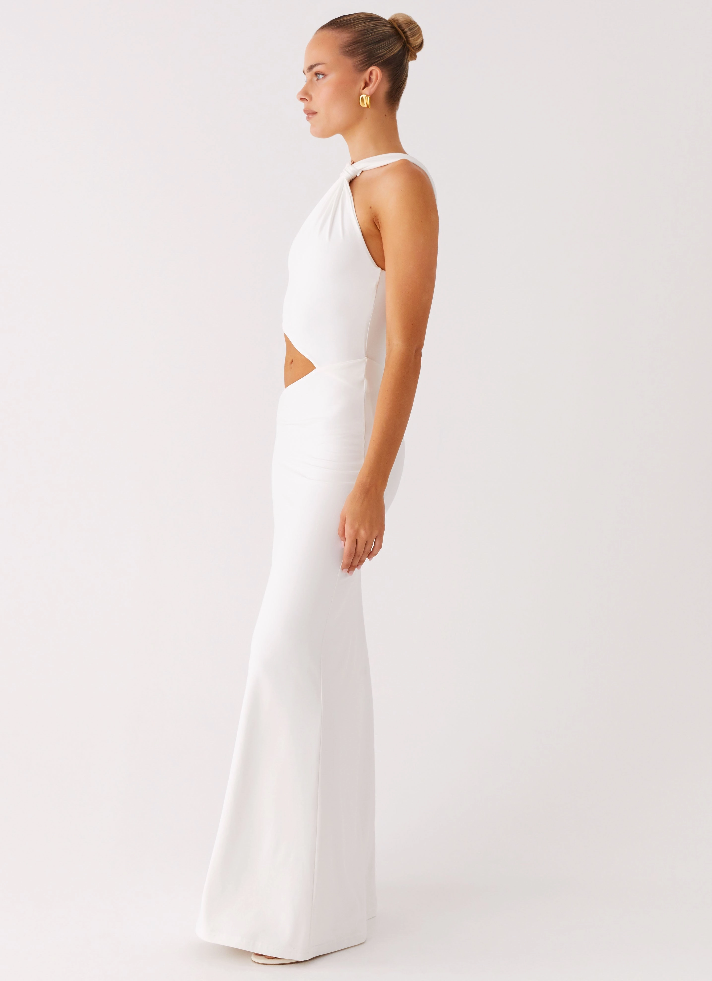Juliander Knot Maxi Dress - White Trendy And Comfortable