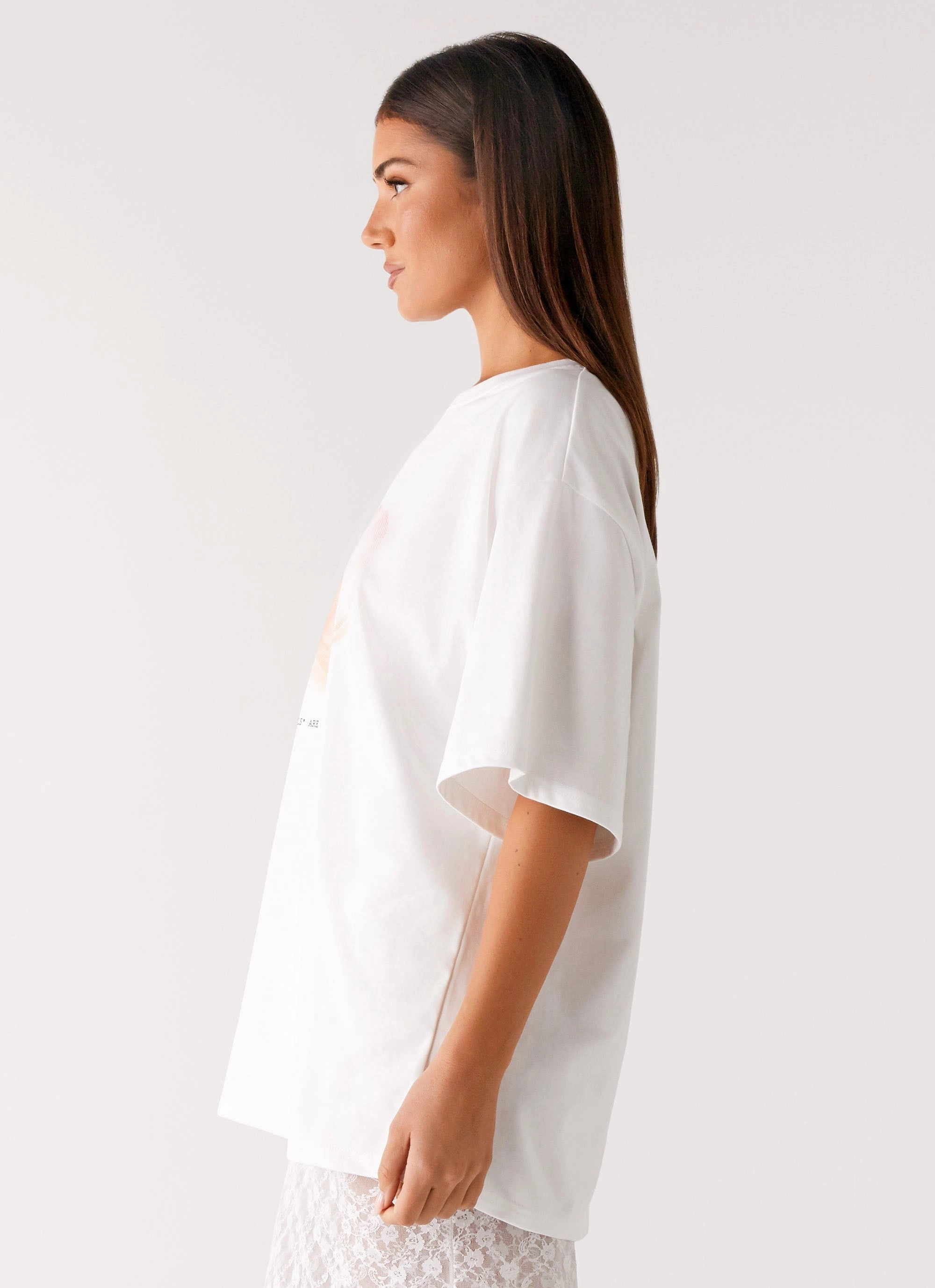 NonChafingEdges Cool Fabric Pearl Oversized Tee - White