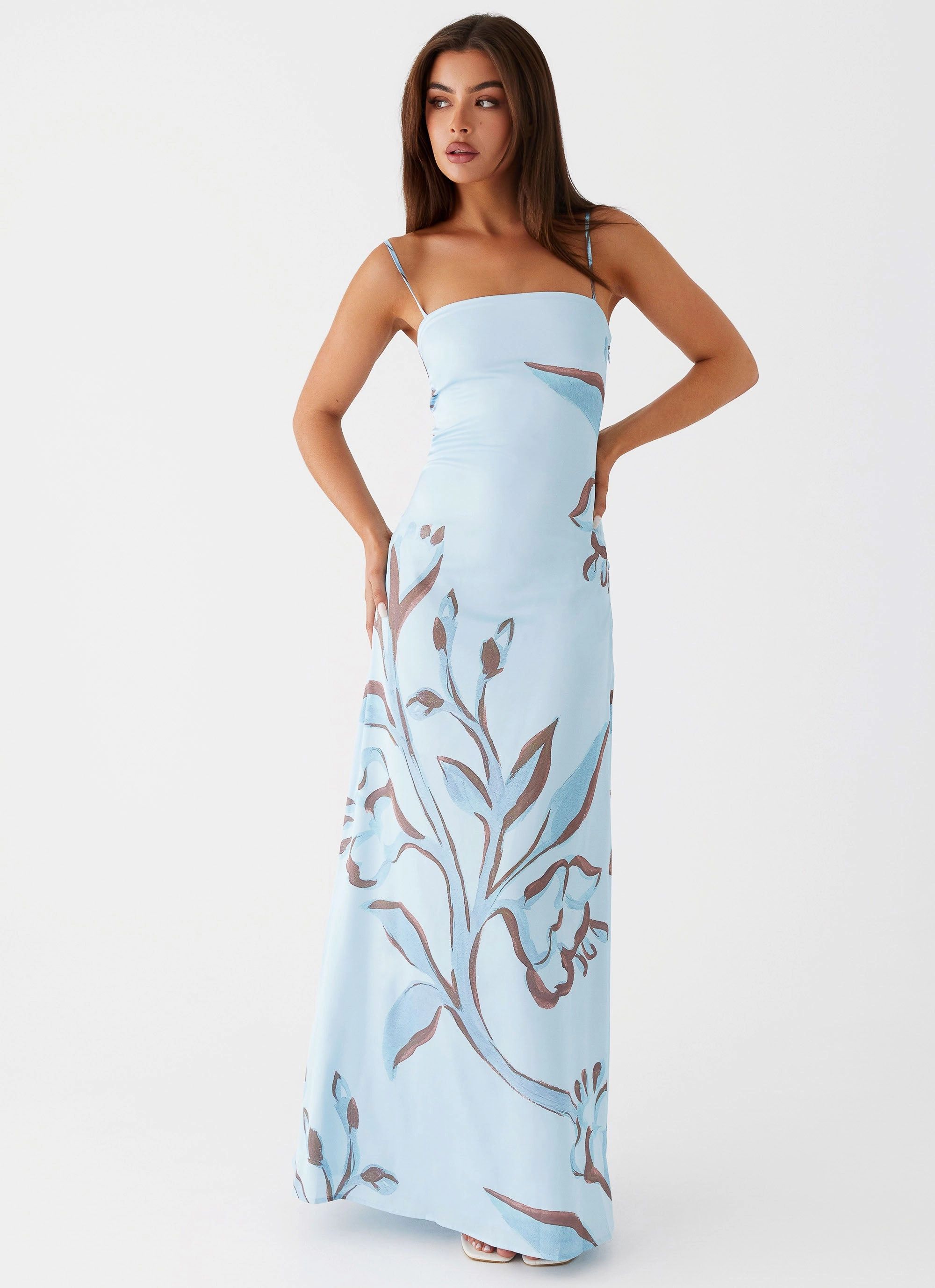 NonSlipClosure Sun-Protective Aster Bloom Maxi Dress - Blue Floral