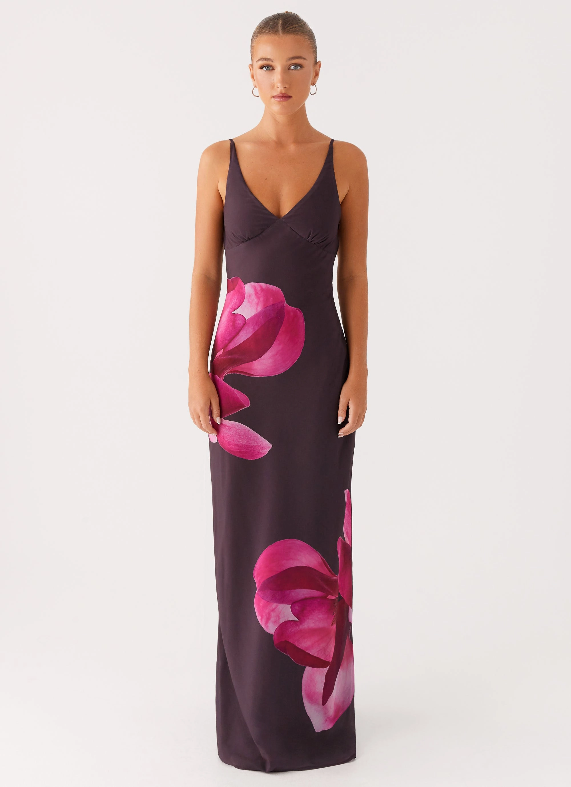 Griselda Maxi Dress - Dark Chocolate Pure Lines