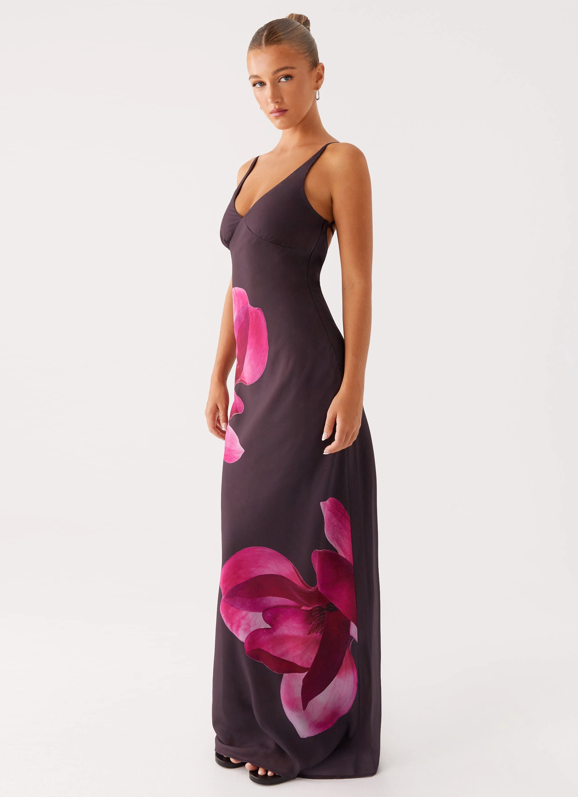 Griselda Maxi Dress - Dark Chocolate Sculpted Fit
