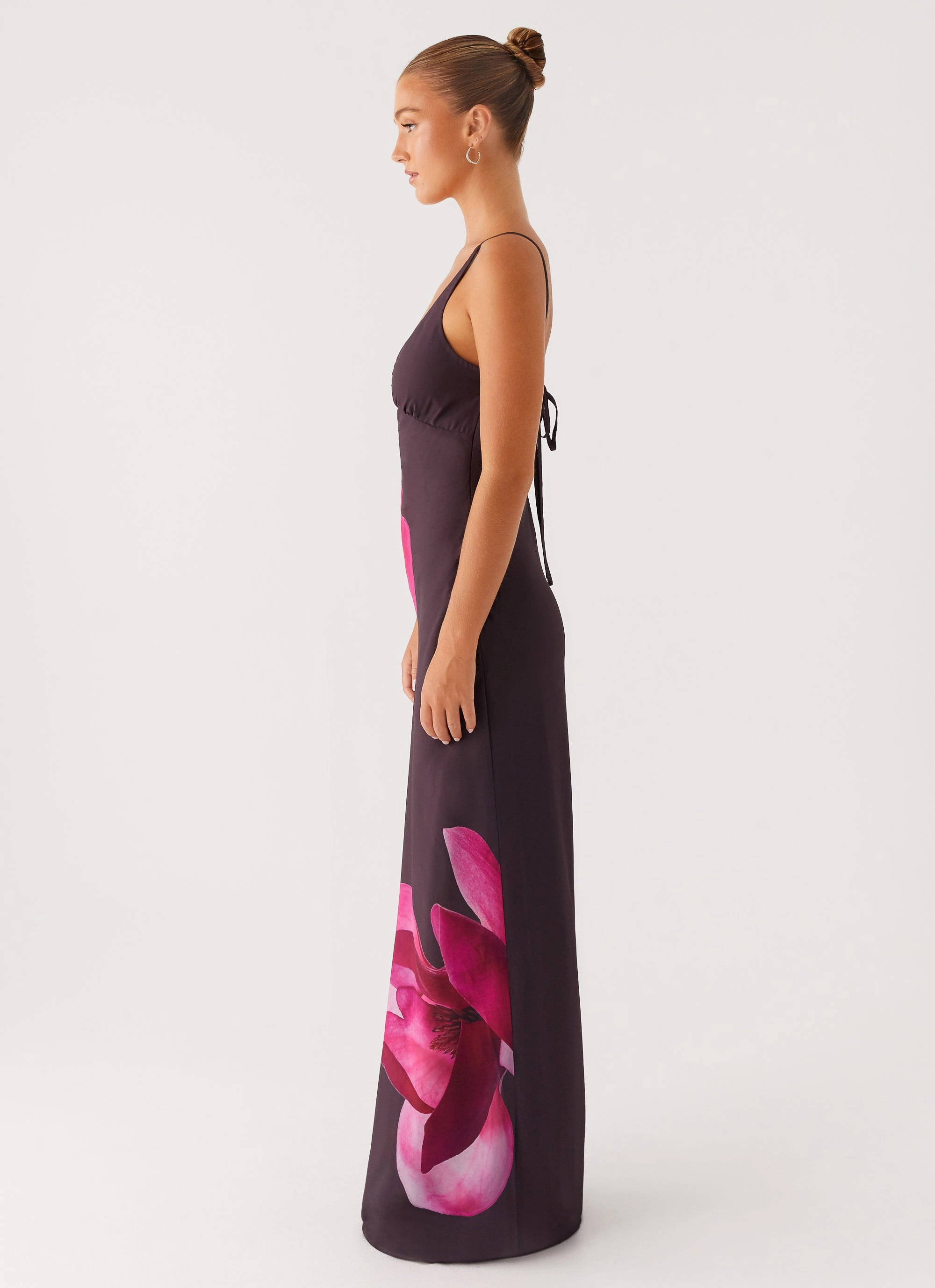 Easy Wrap Griselda Maxi Dress - Dark Chocolate