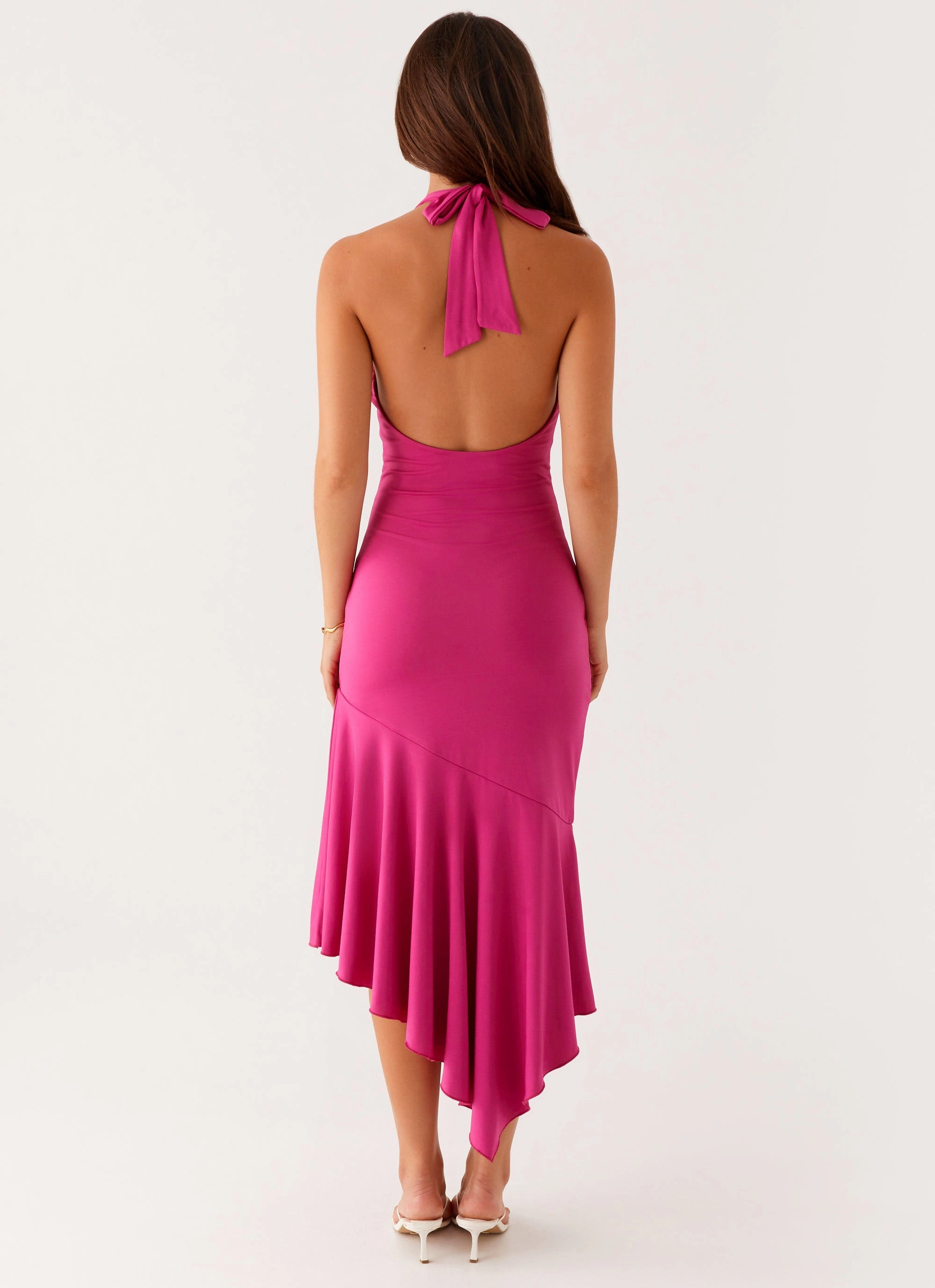 Perdita Midi Dress - Fuchsia Cozy Look Smart Fashion