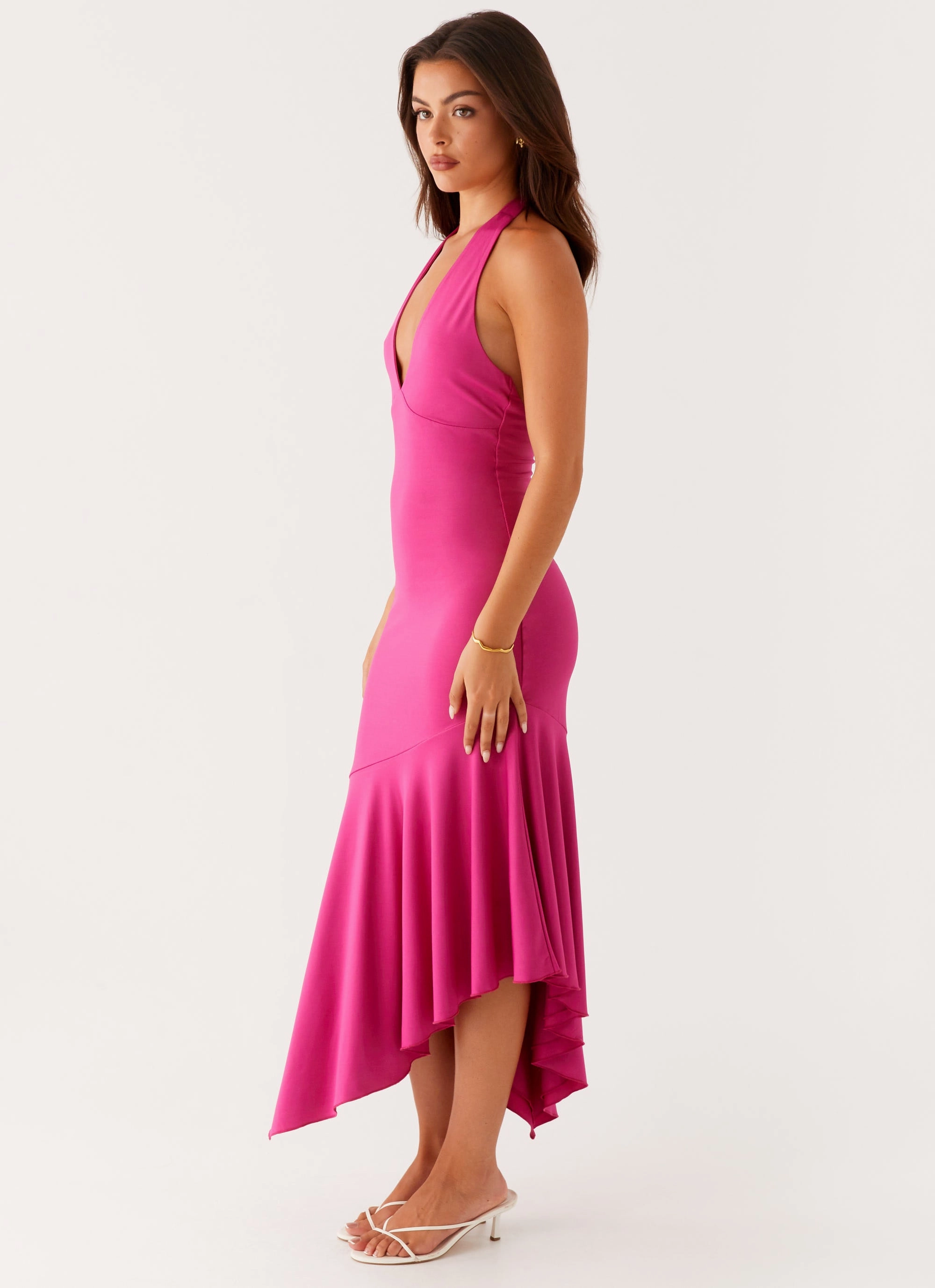 Graceful Ease Lounge Mood Perdita Midi Dress - Fuchsia