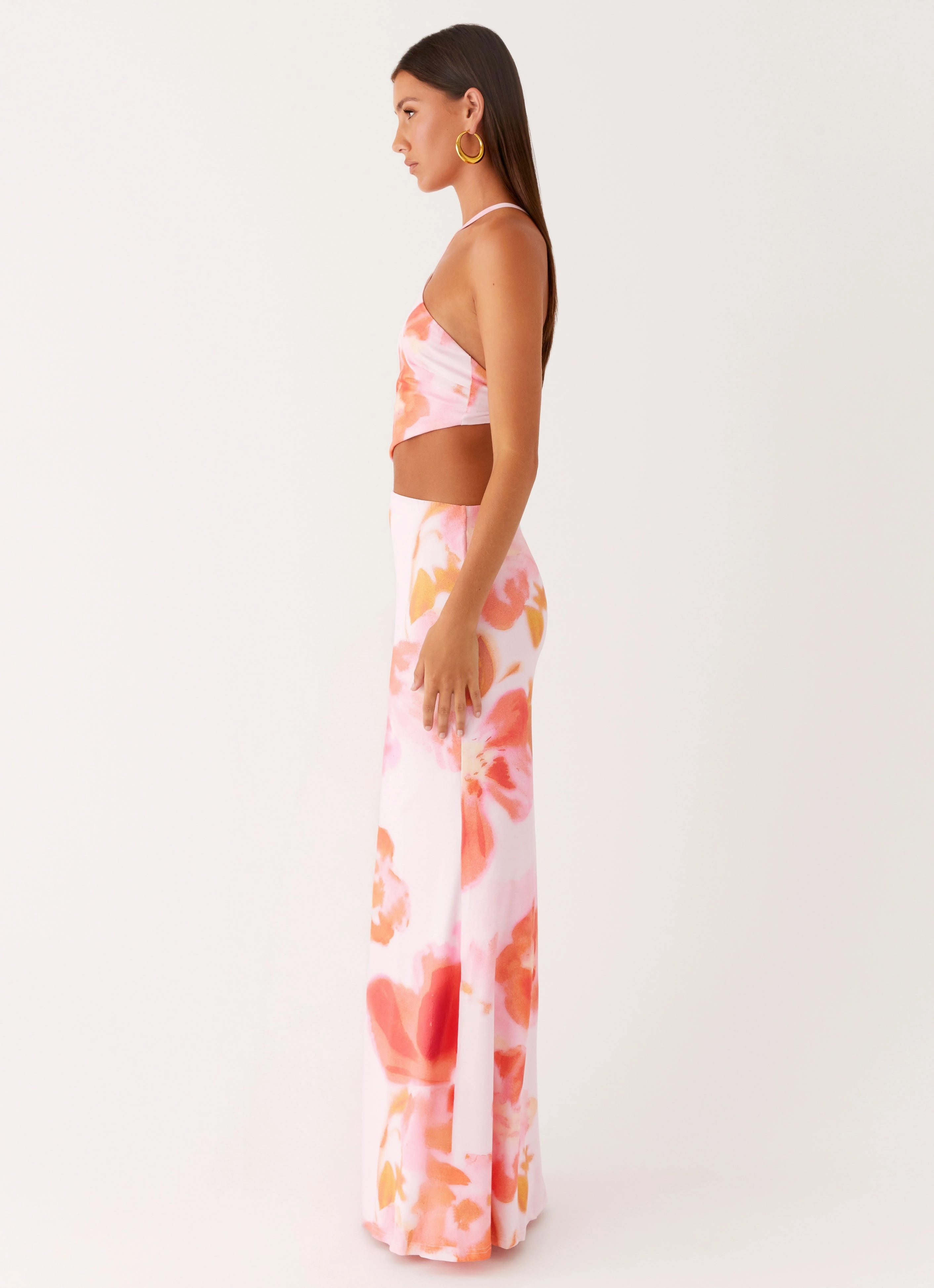 Riano Cut Out Maxi Dress - Blushing Blossom Bride Friend