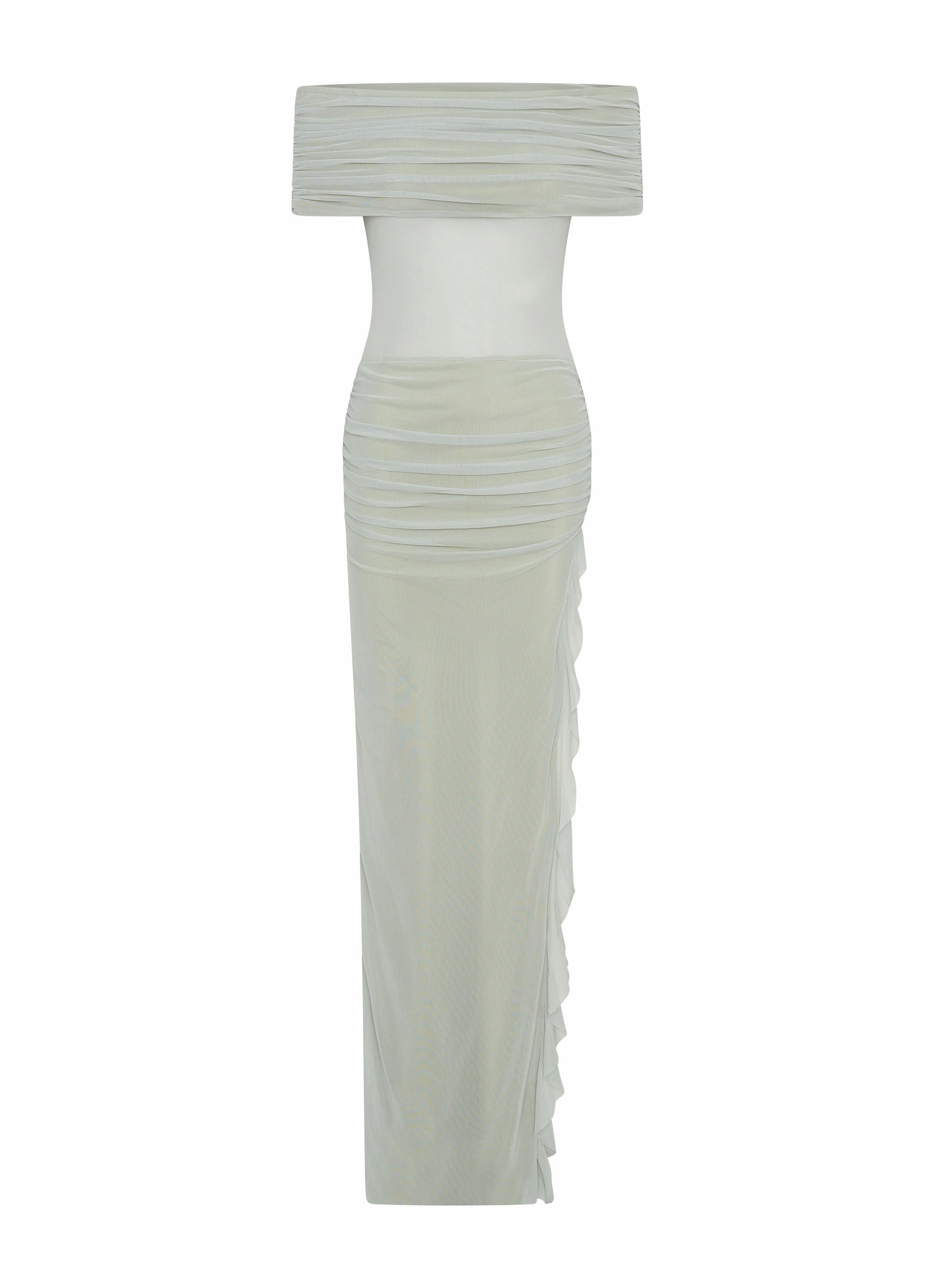 Nelly Off Shoulder Maxi Dress - Pistachio Functional Style